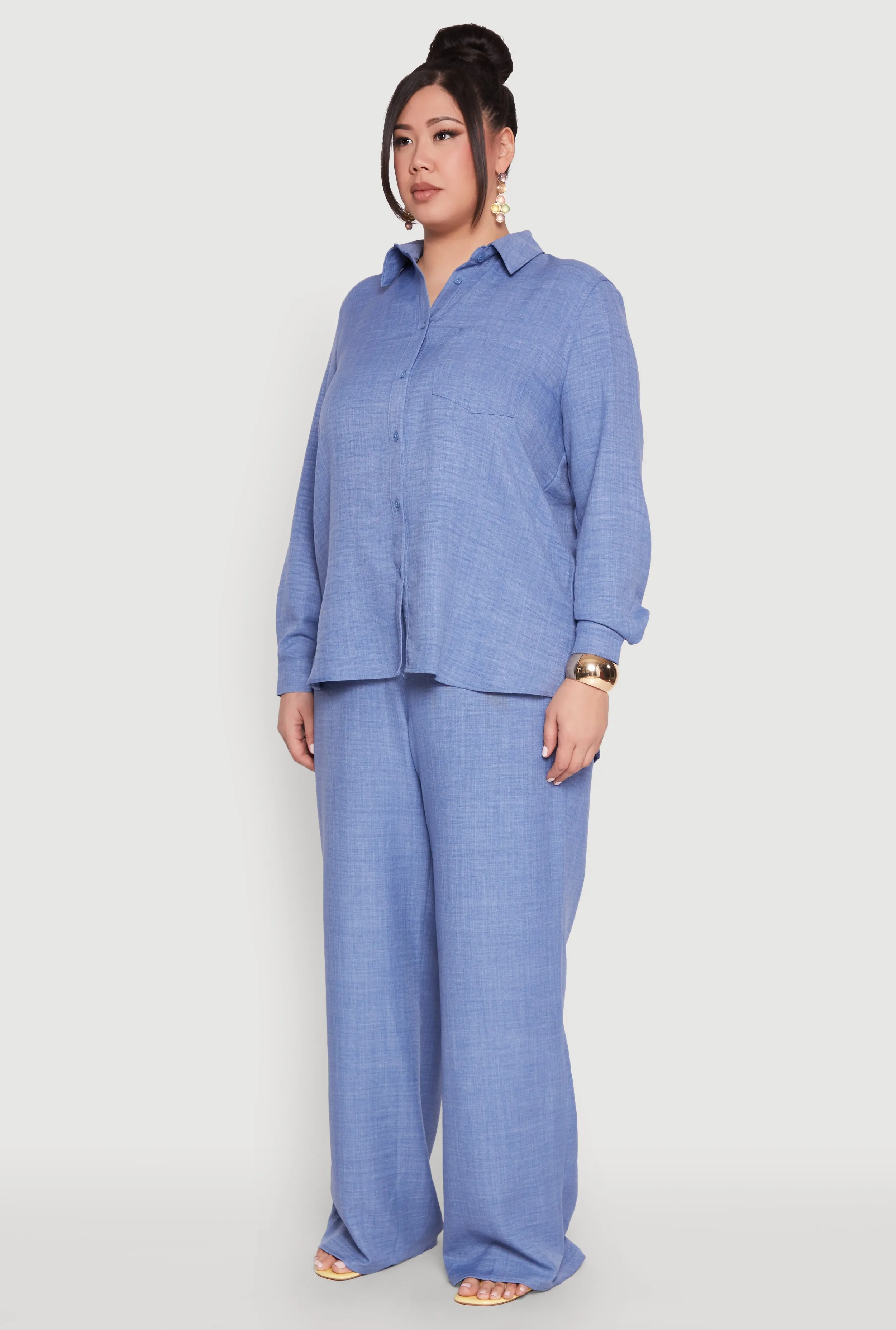 Plus Size Linen Oversized Shirt sold by Rainbow product image thumbnail 5