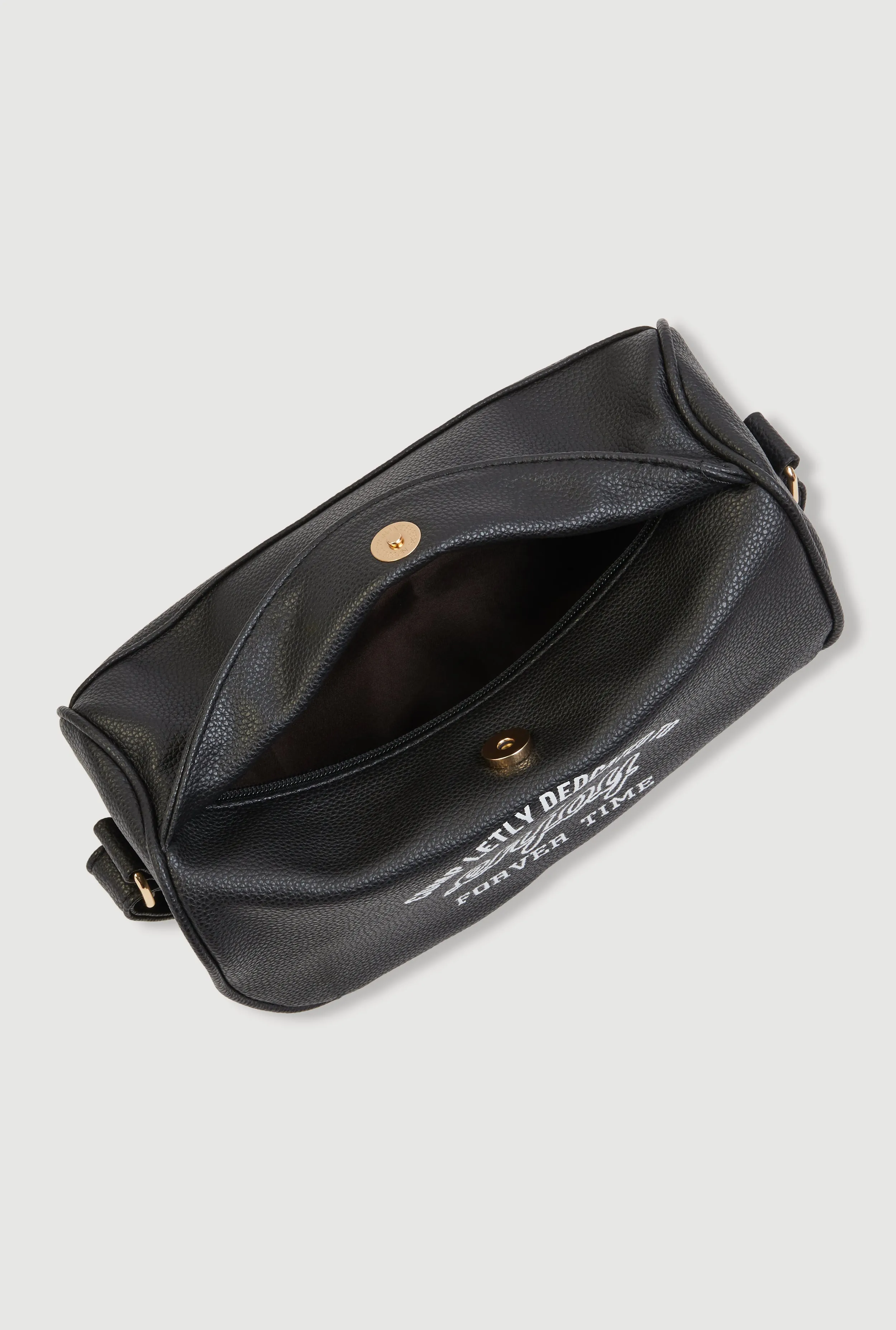 Enjoy Graphic Faux Leather Half Moon Crossbody Bag sold by Rainbow product image thumbnail 5