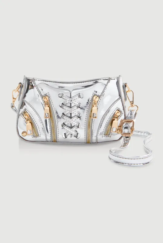 Lace Up Detail Crossbody Bag sold by Rainbow