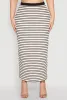 Plus Size Textured Knit Striped Maxi Skirt sold by Rainbow
