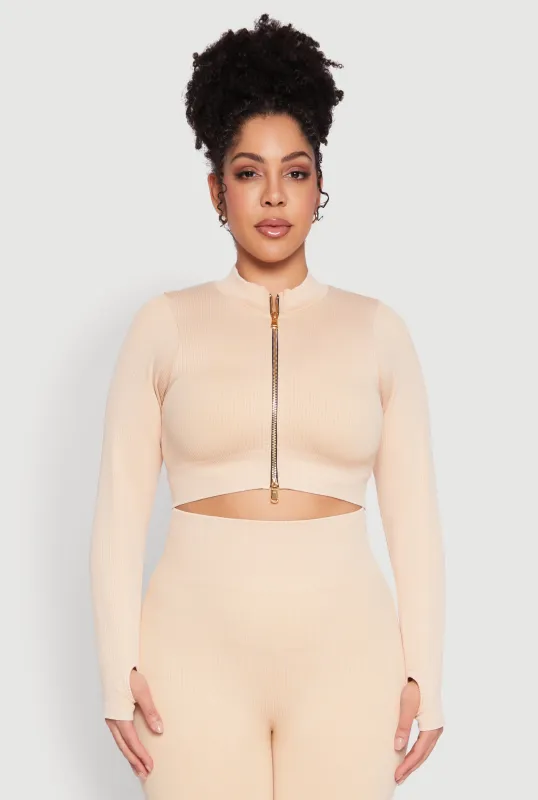 Plus Size Daisy Acid Wash Track Jacket sold by Rainbow