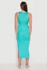 Ribbed Knit Side Cut Out Midi Dress sold by Rainbow