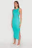 Ribbed Knit Side Cut Out Midi Dress sold by Rainbow