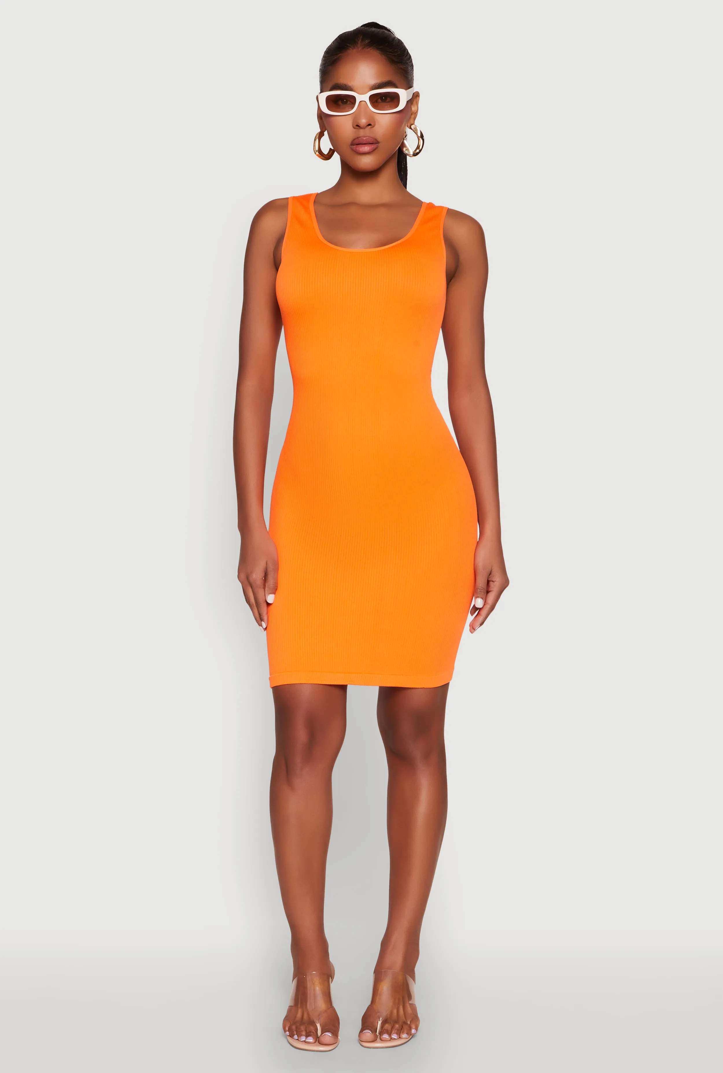 Ribbed Knit Seamless Tank Dress sold by Rainbow product image thumbnail 2