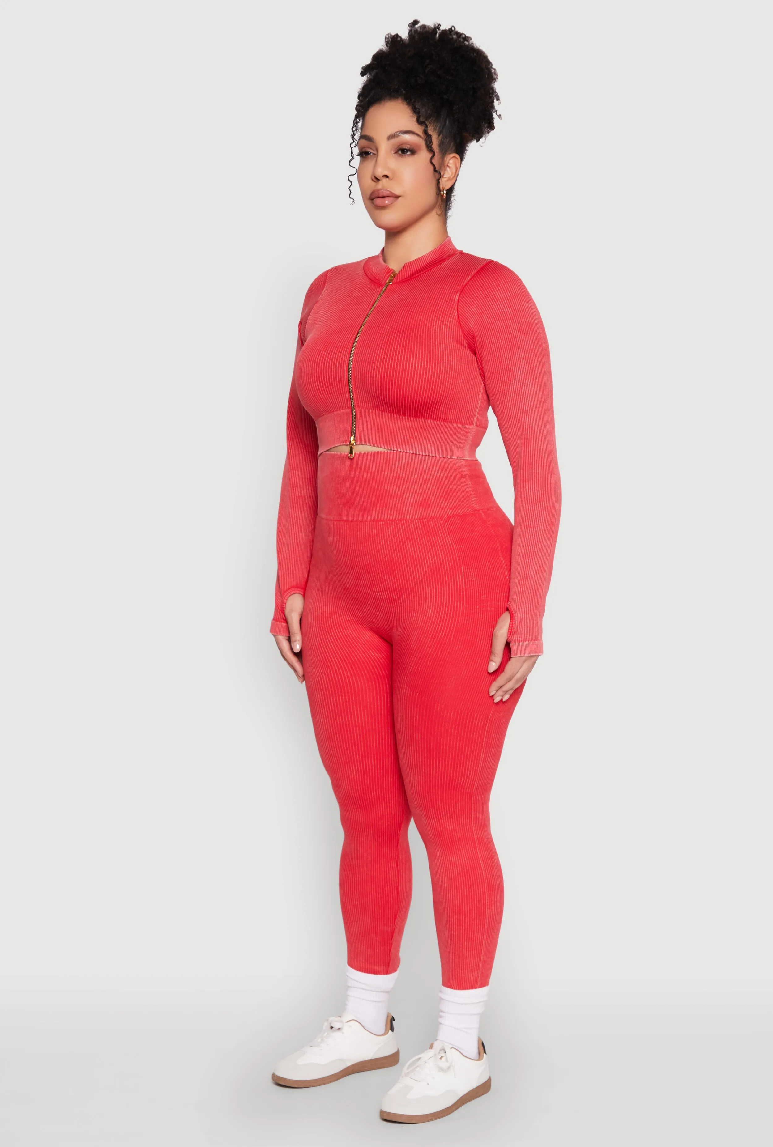 Plus Size Daisy Acid Wash Track Jacket sold by Rainbow product image thumbnail 5