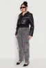 Plus Size Daisy Faux Leather Belted Moto Jacket sold by Rainbow