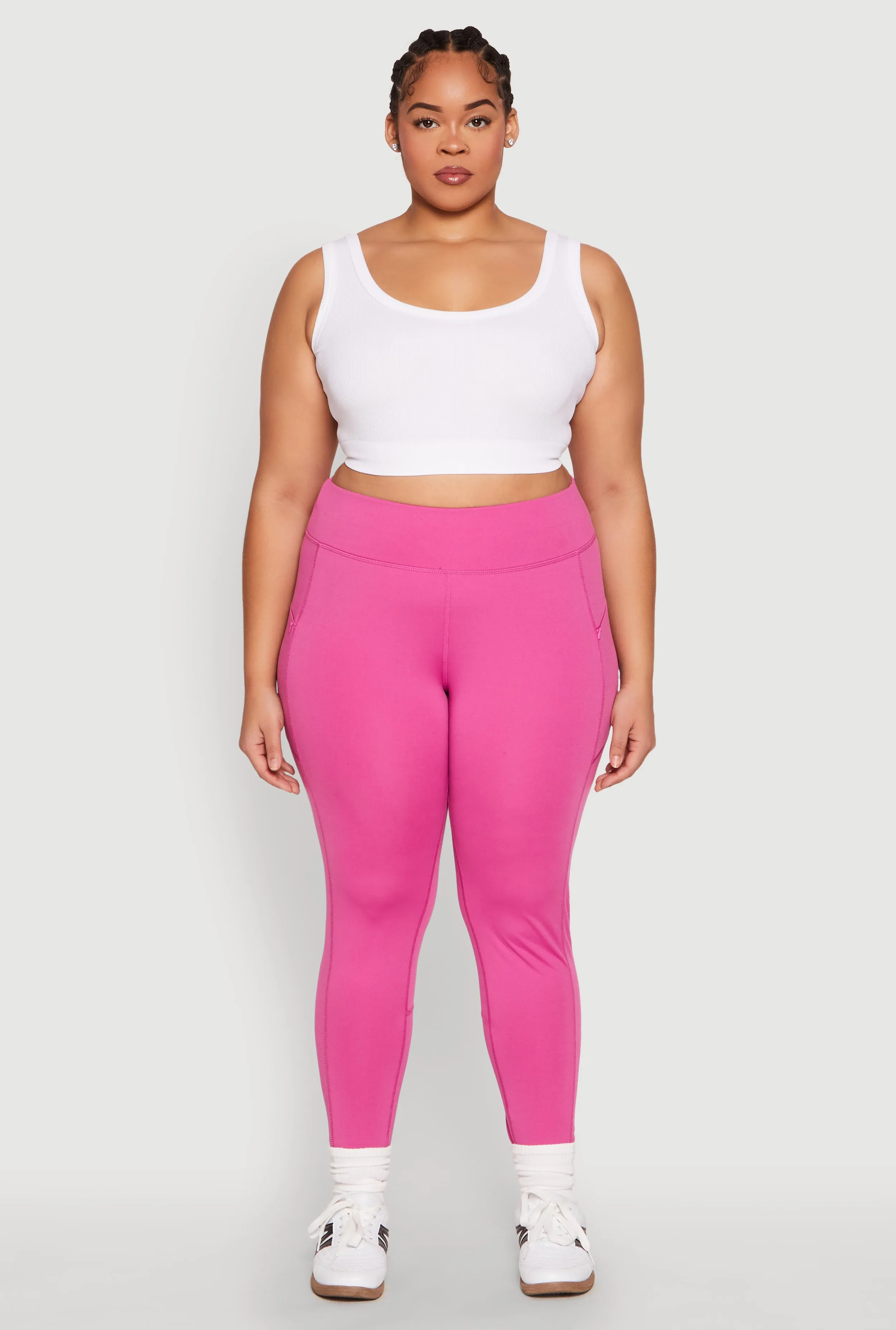 Plus Size Side Zip Pocket Leggings sold by Rainbow product image thumbnail 2