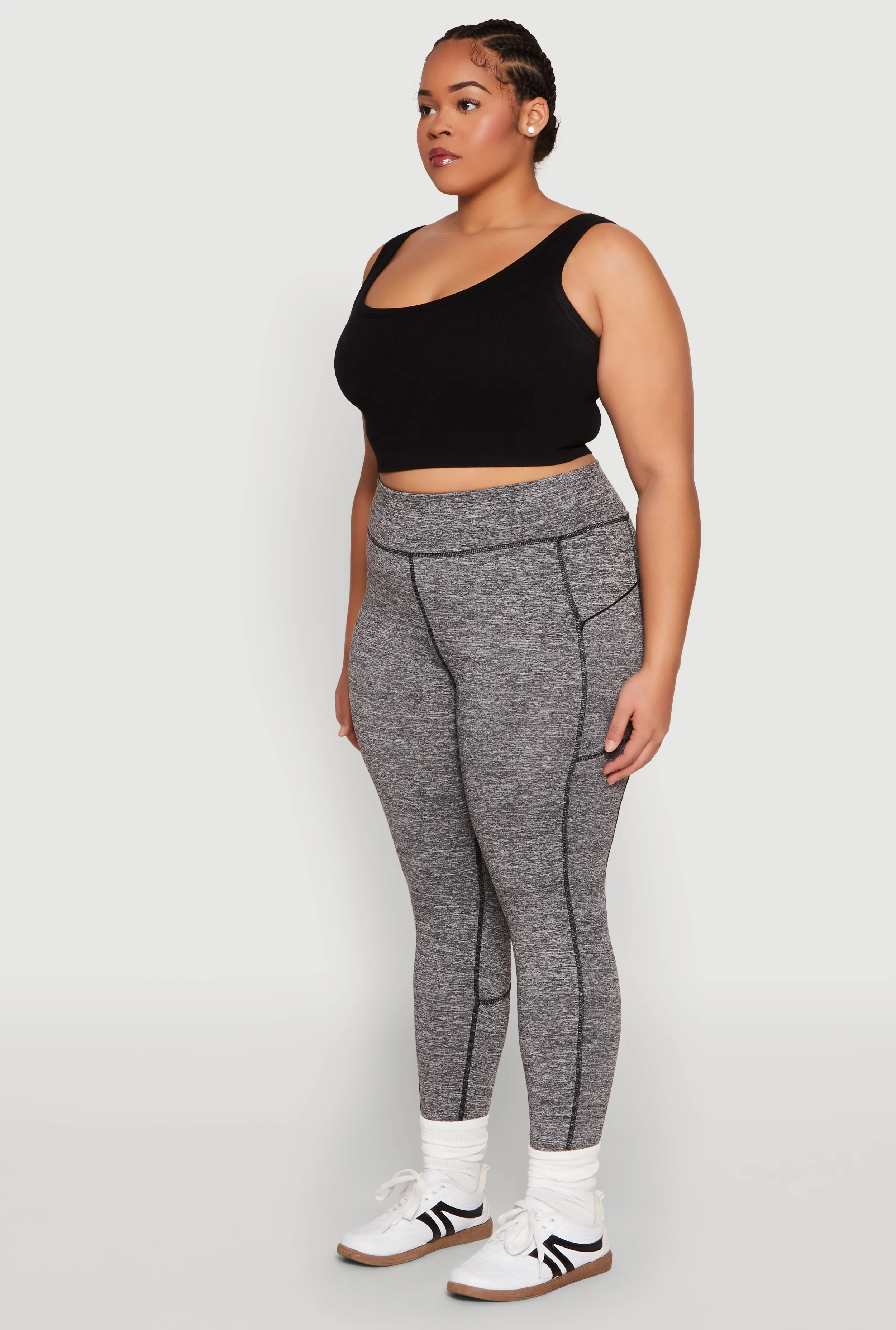 Plus Size Side Zip Pocket Leggings sold by Rainbow product image thumbnail 3