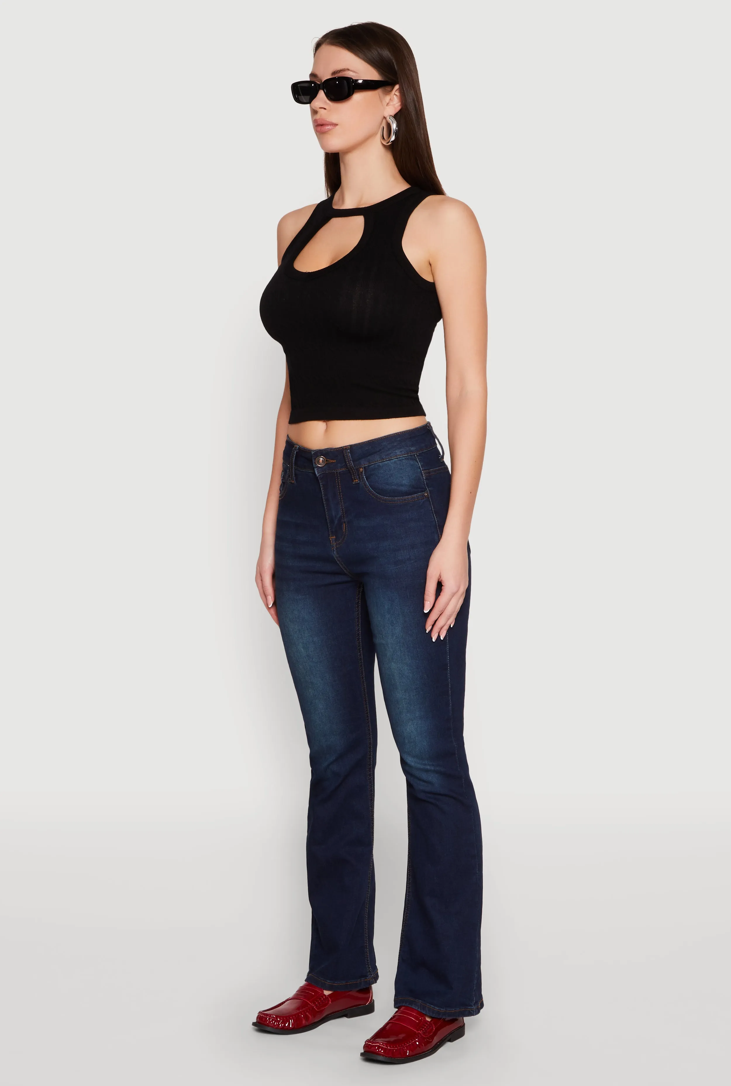 Seamless Cut Out Cropped Tank Top sold by Rainbow product image thumbnail 5