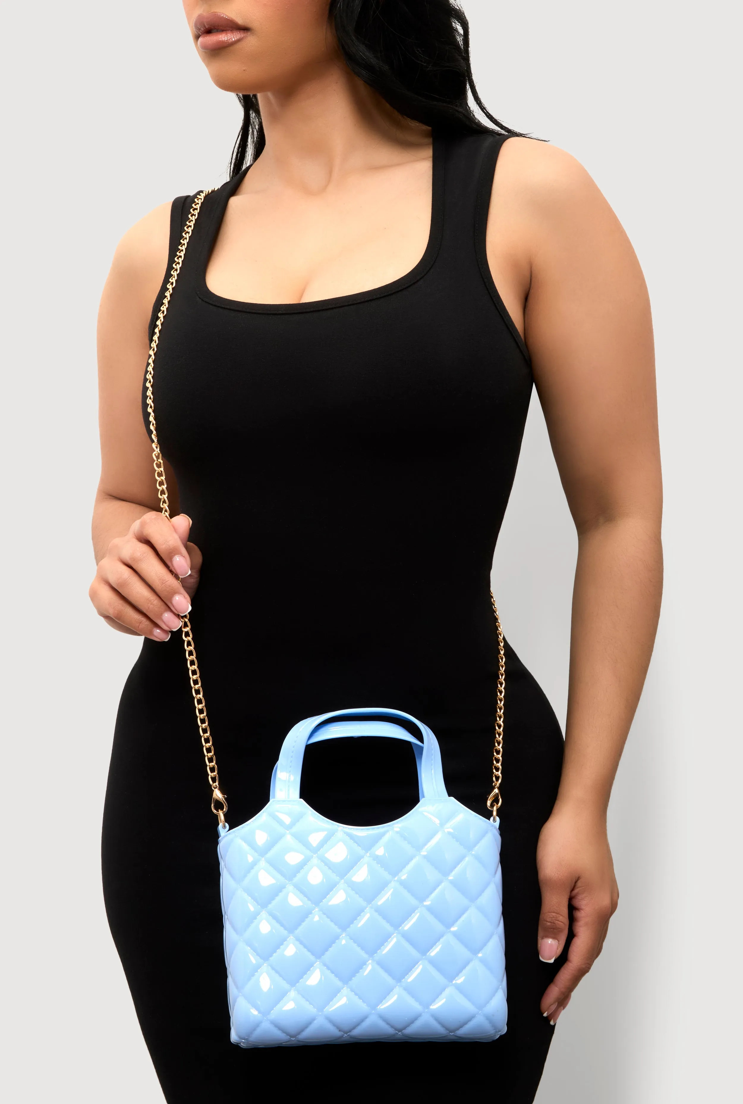 Jelly Quilted Convertible Handbag sold by Rainbow product image thumbnail 3