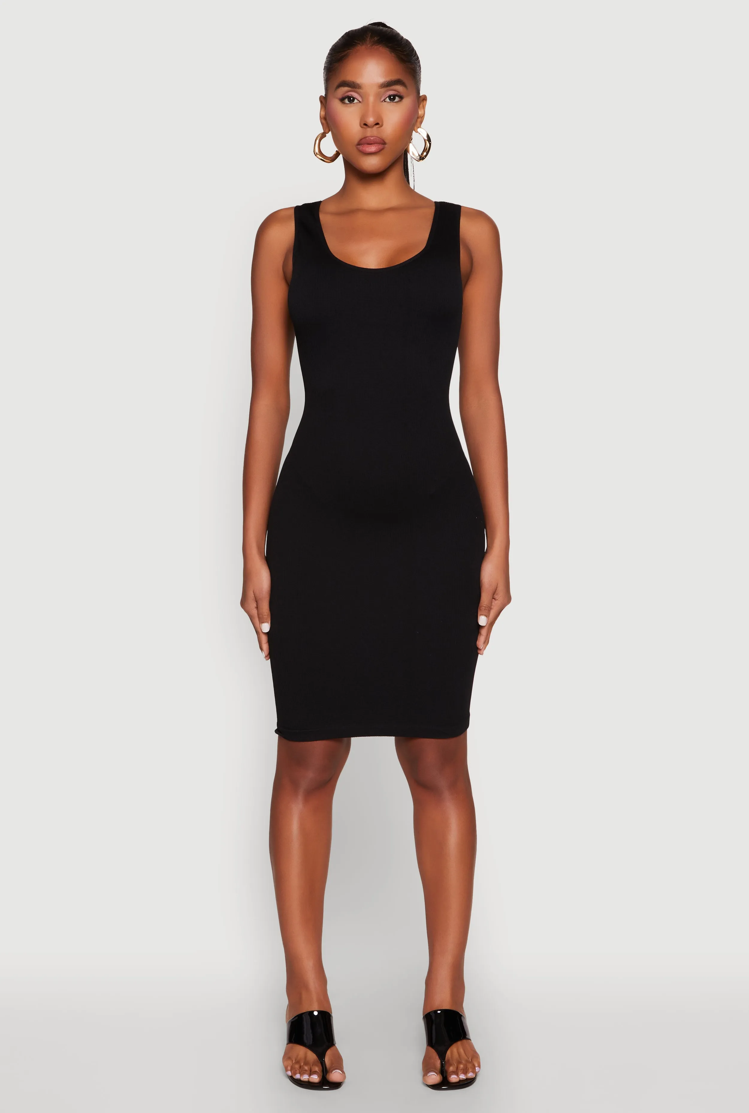 Ribbed Knit Seamless Tank Dress sold by Rainbow product image thumbnail 2