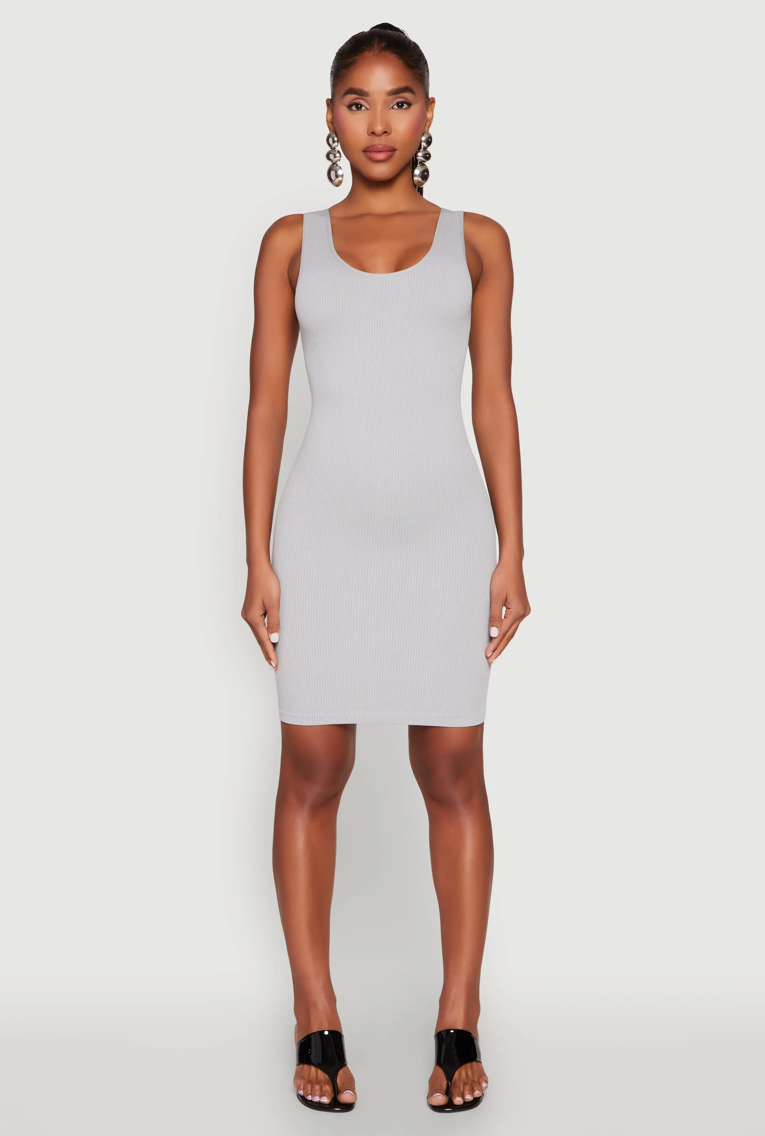 Ribbed Knit Seamless Tank Dress sold by Rainbow product image thumbnail 2