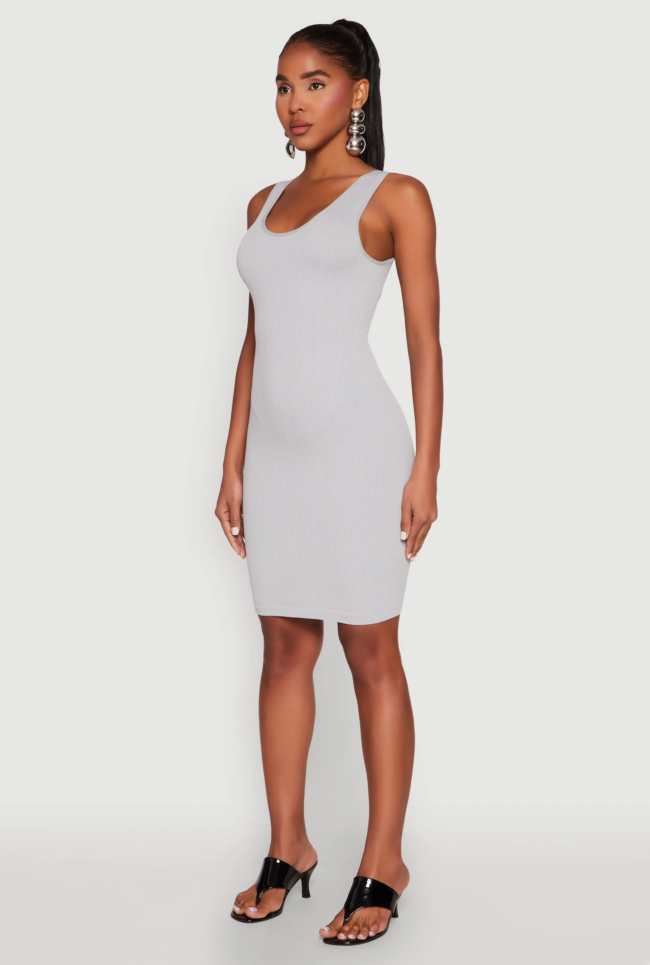 Ribbed Knit Seamless Tank Dress sold by Rainbow product image thumbnail 3