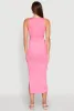 Ribbed Knit Side Cut Out Midi Dress sold by Rainbow