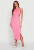 Ribbed Knit Side Cut Out Midi Dress sold by Rainbow