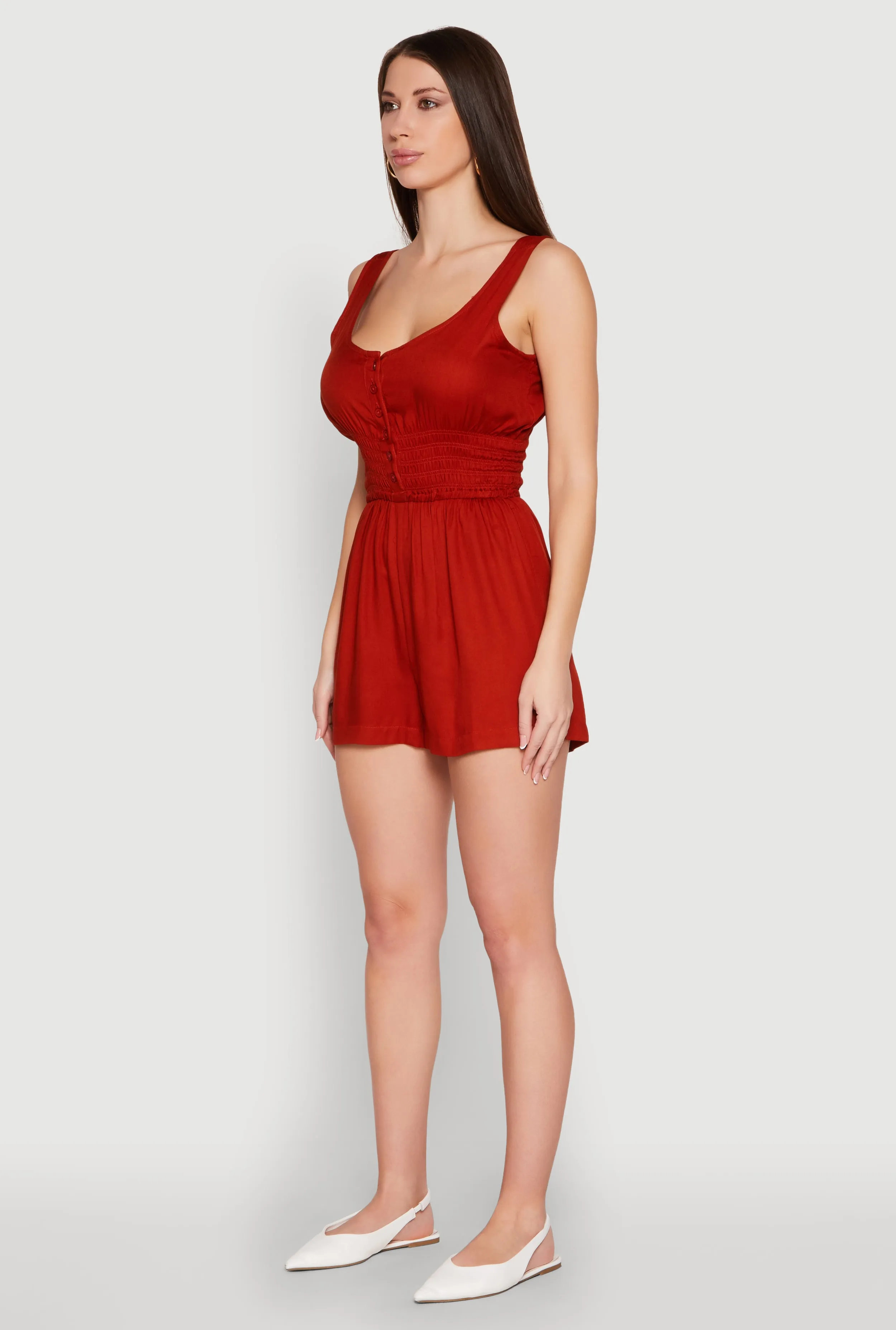 Smocked Waist Tank Romper sold by Rainbow product image thumbnail 3