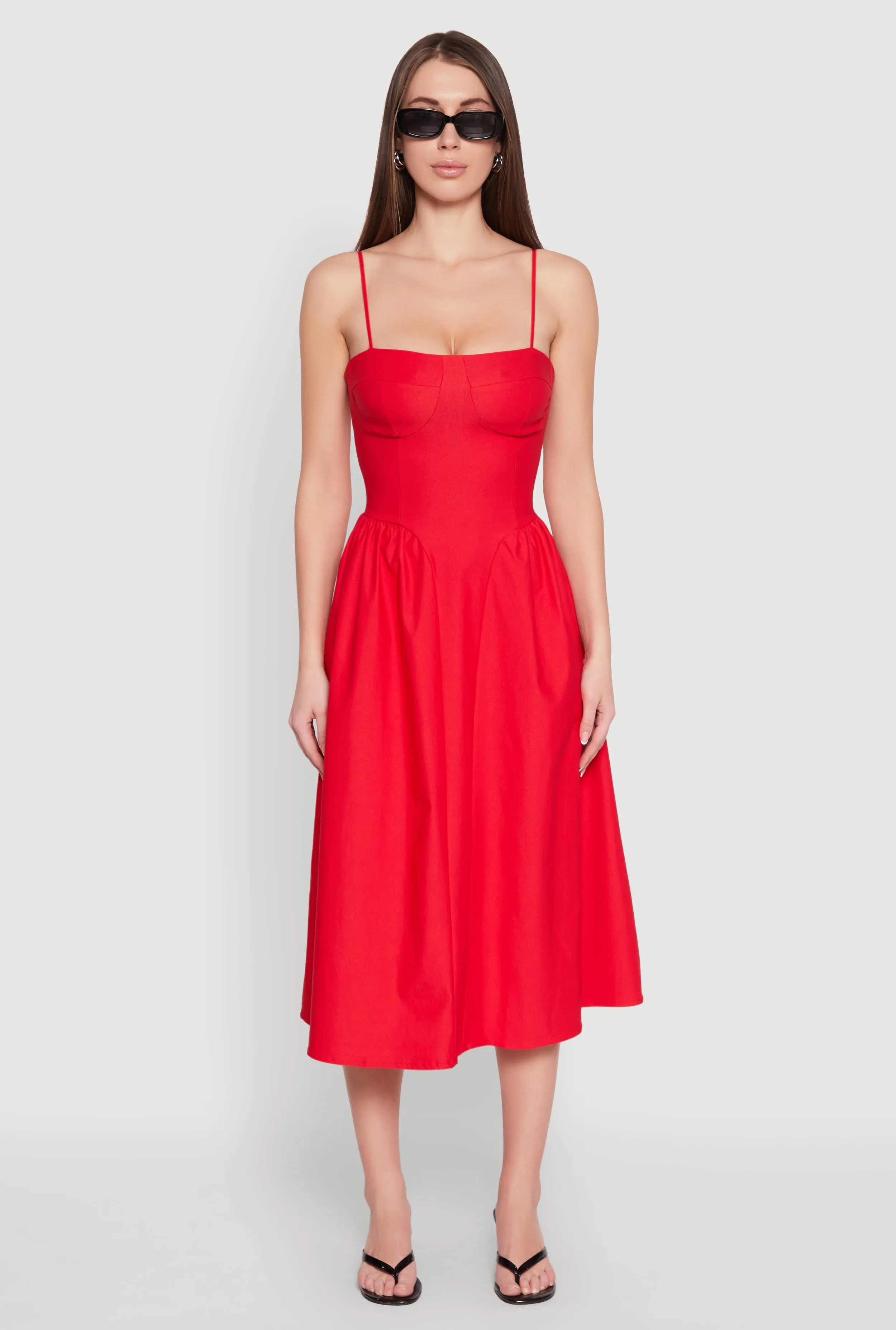 Hyperstretch Bustier Skater Midi Dress sold by Rainbow product image thumbnail 2