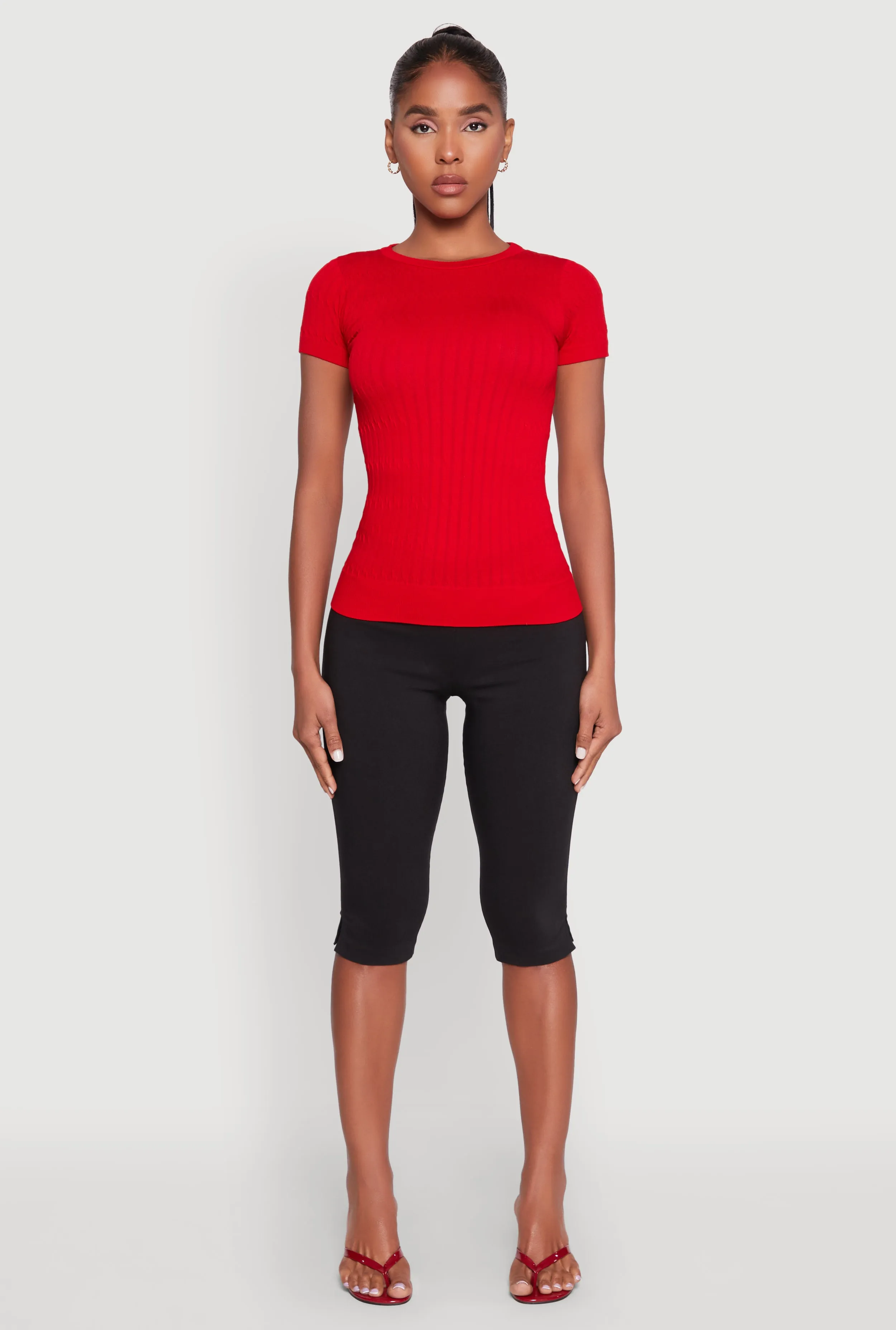 Seamless Crew Neck Short Sleeve Top sold by Rainbow product image thumbnail 3