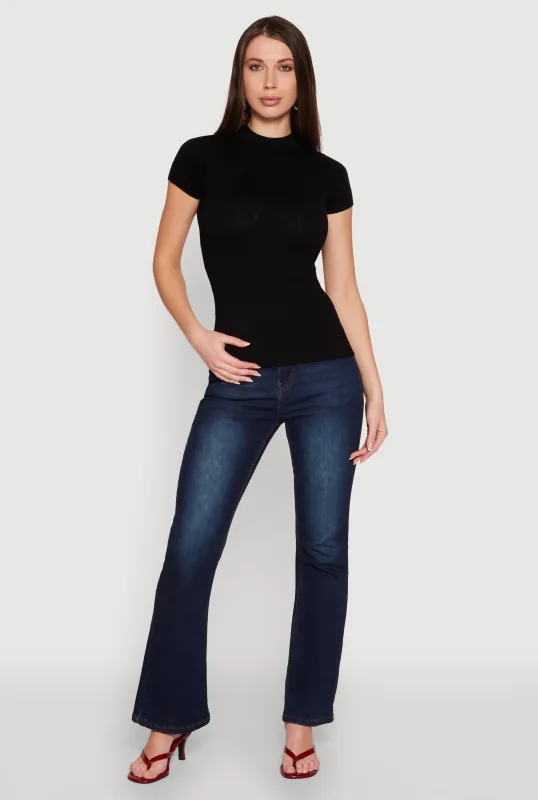 Seamless Short Sleeve Mock Neck Top sold by Rainbow