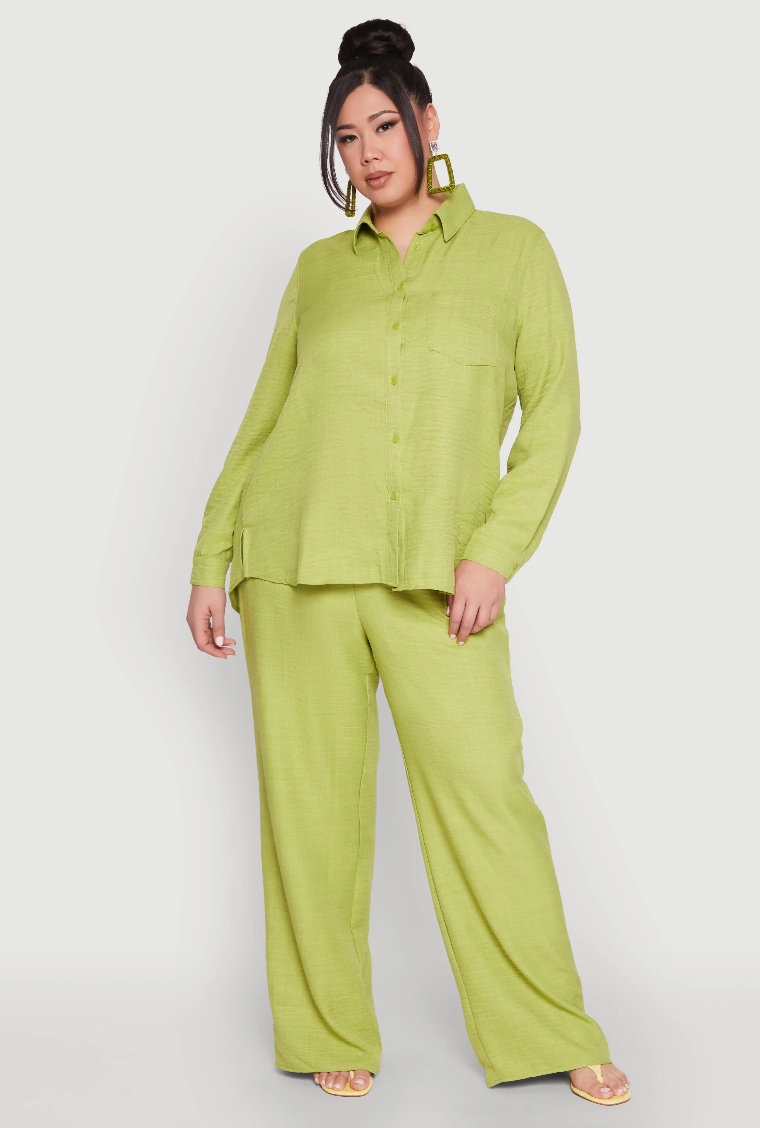 Plus Size Linen Palazzo Pants sold by Rainbow