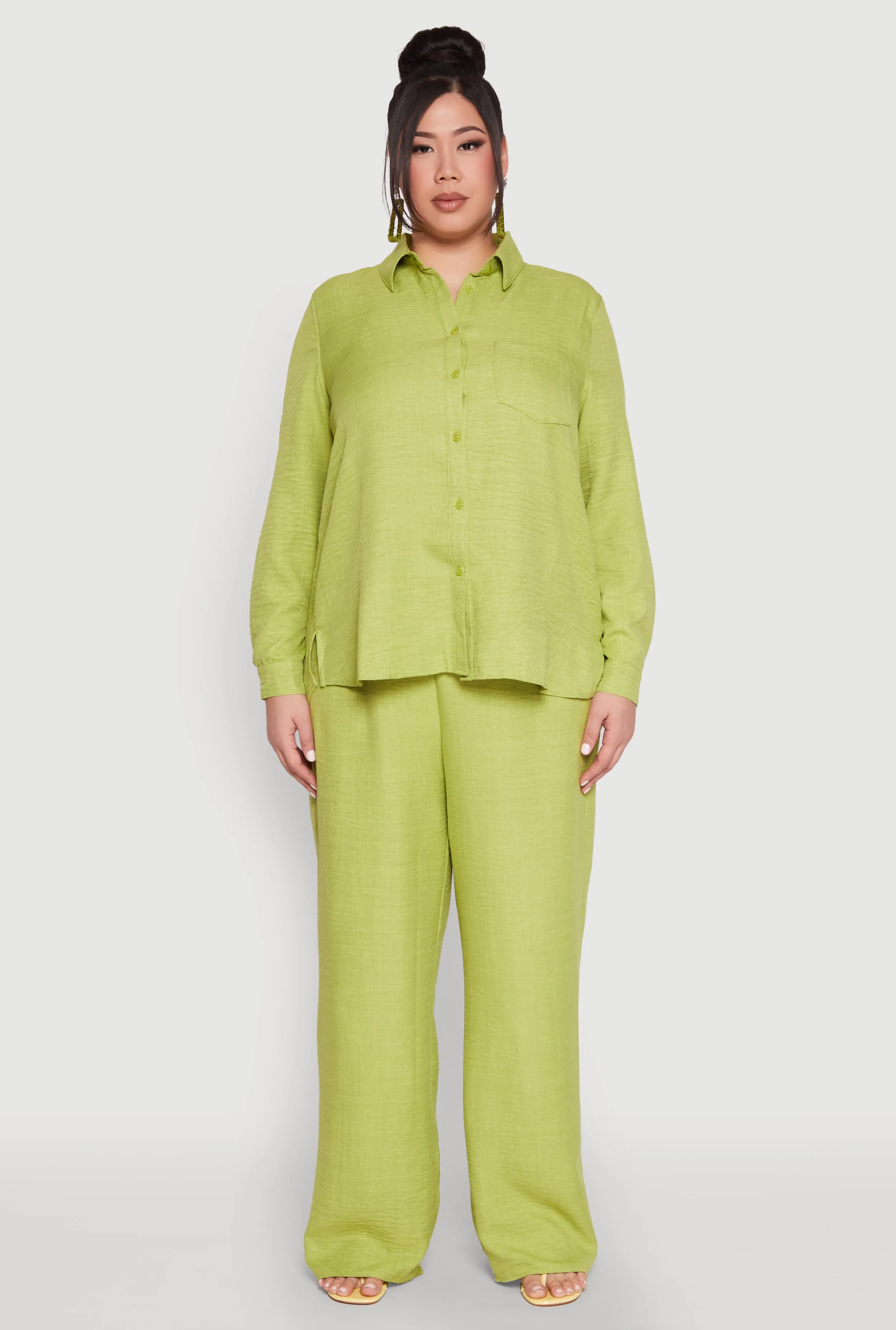 Plus Size Linen Palazzo Pants sold by Rainbow product image thumbnail 2