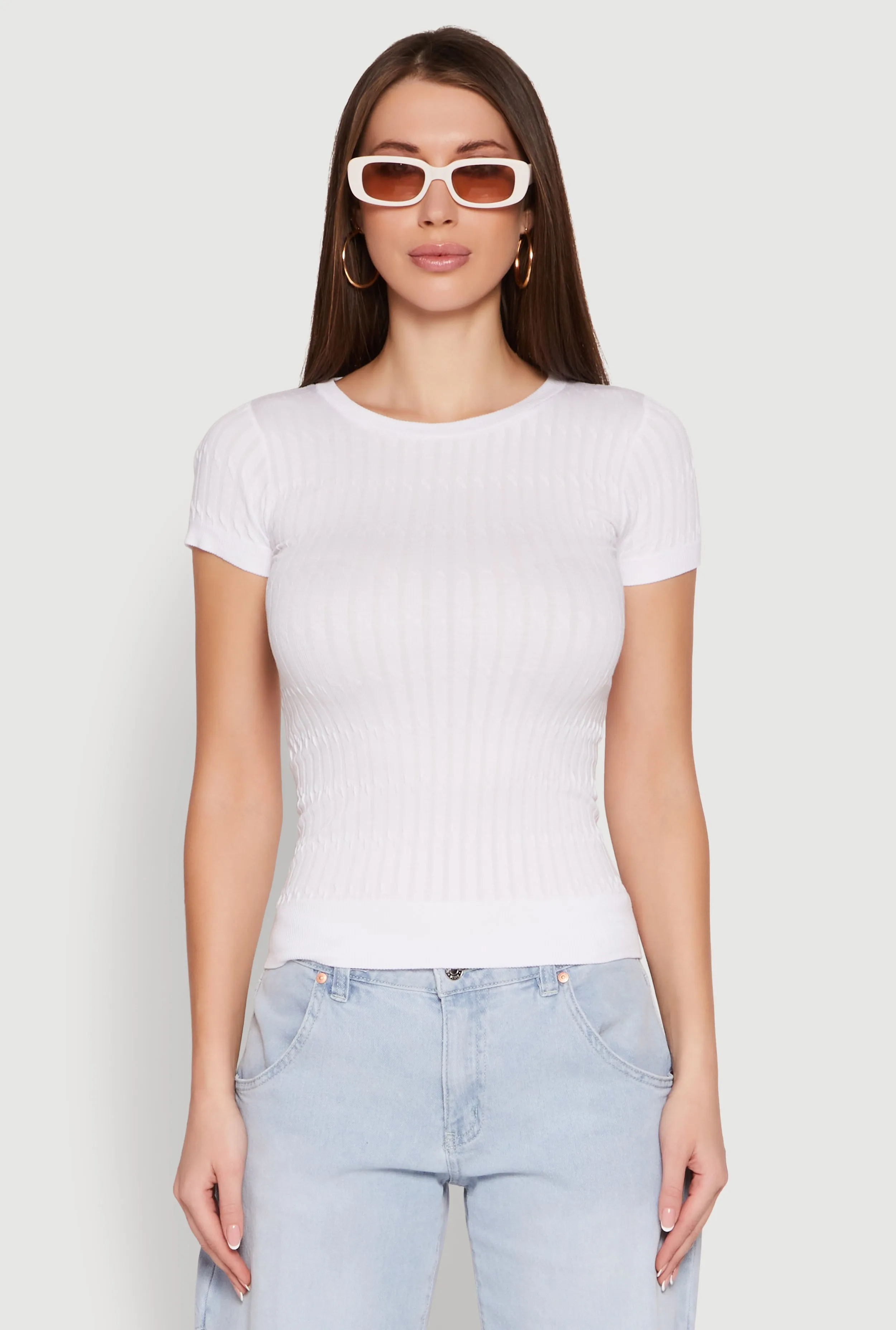 Seamless Crew Neck Short Sleeve Top sold by Rainbow product image thumbnail 2