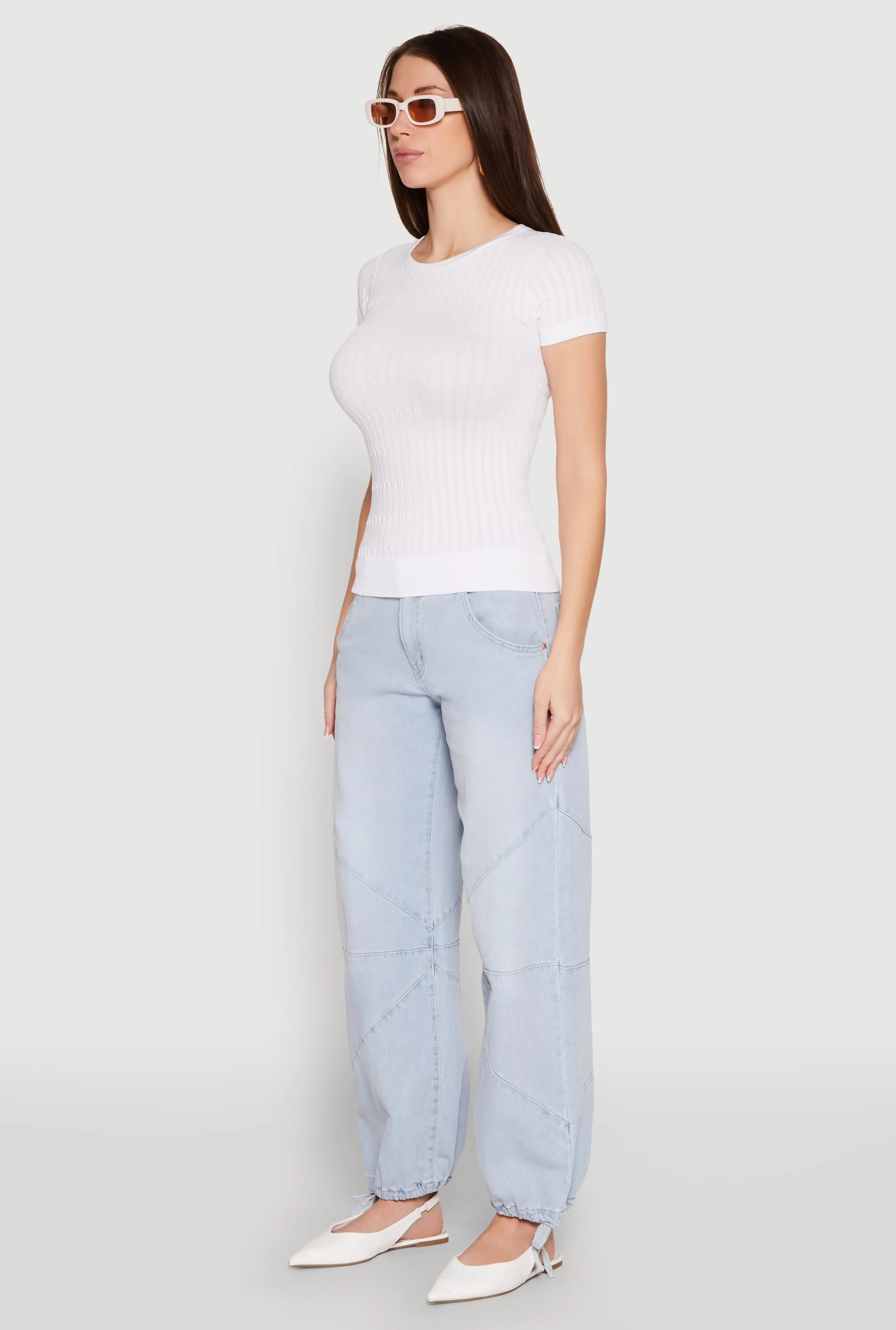 Seamless Crew Neck Short Sleeve Top sold by Rainbow product image thumbnail 5