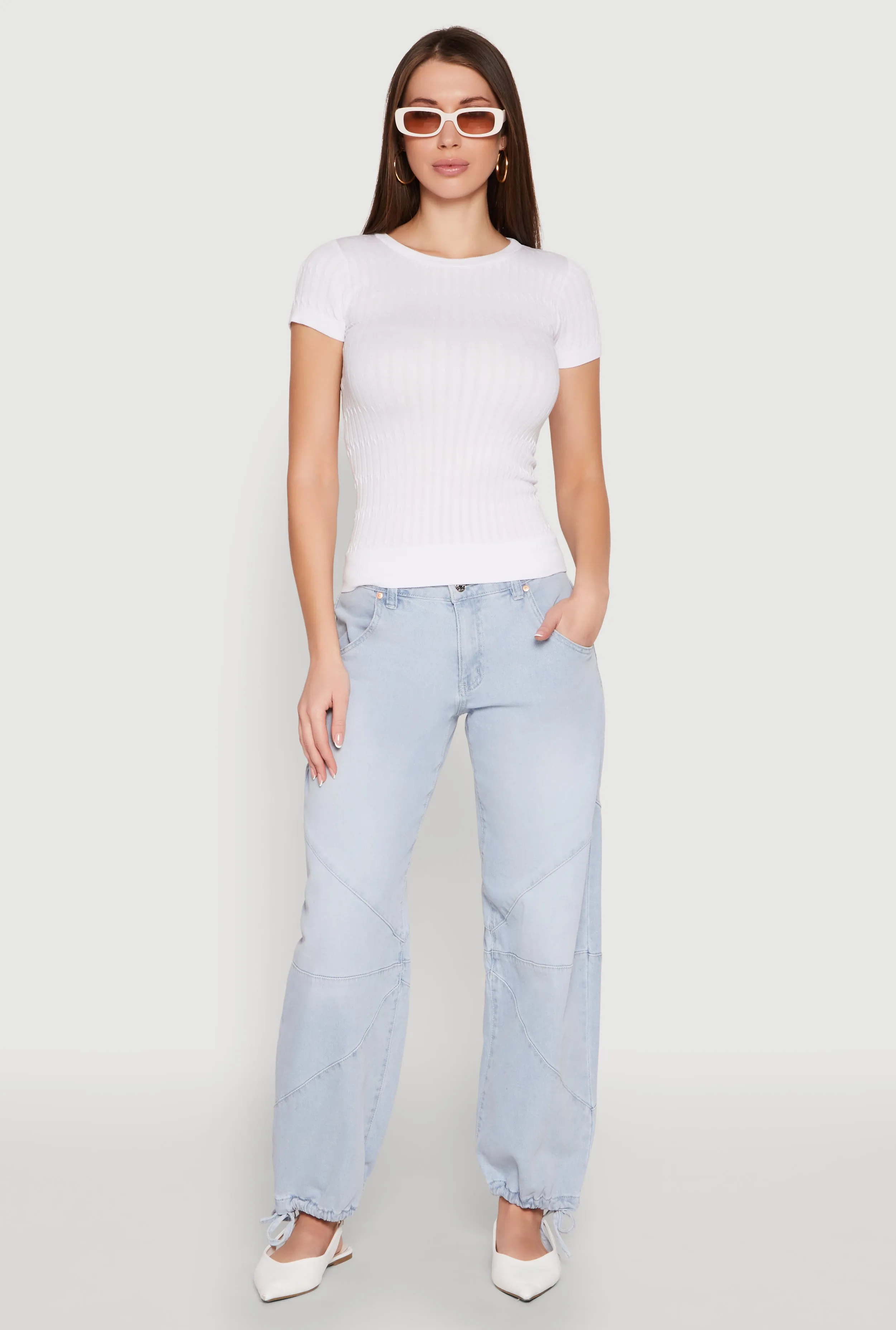 Seamless Crew Neck Short Sleeve Top sold by Rainbow product image thumbnail 3