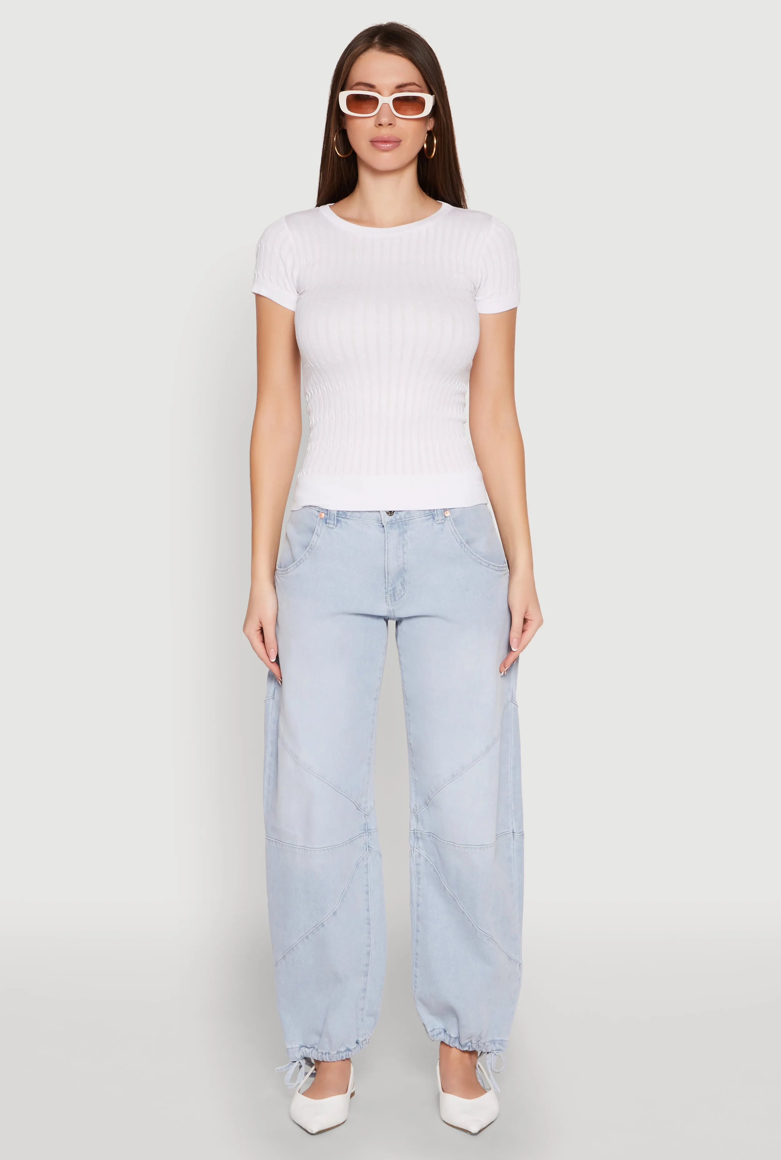 Seamless Crew Neck Short Sleeve Top sold by Rainbow