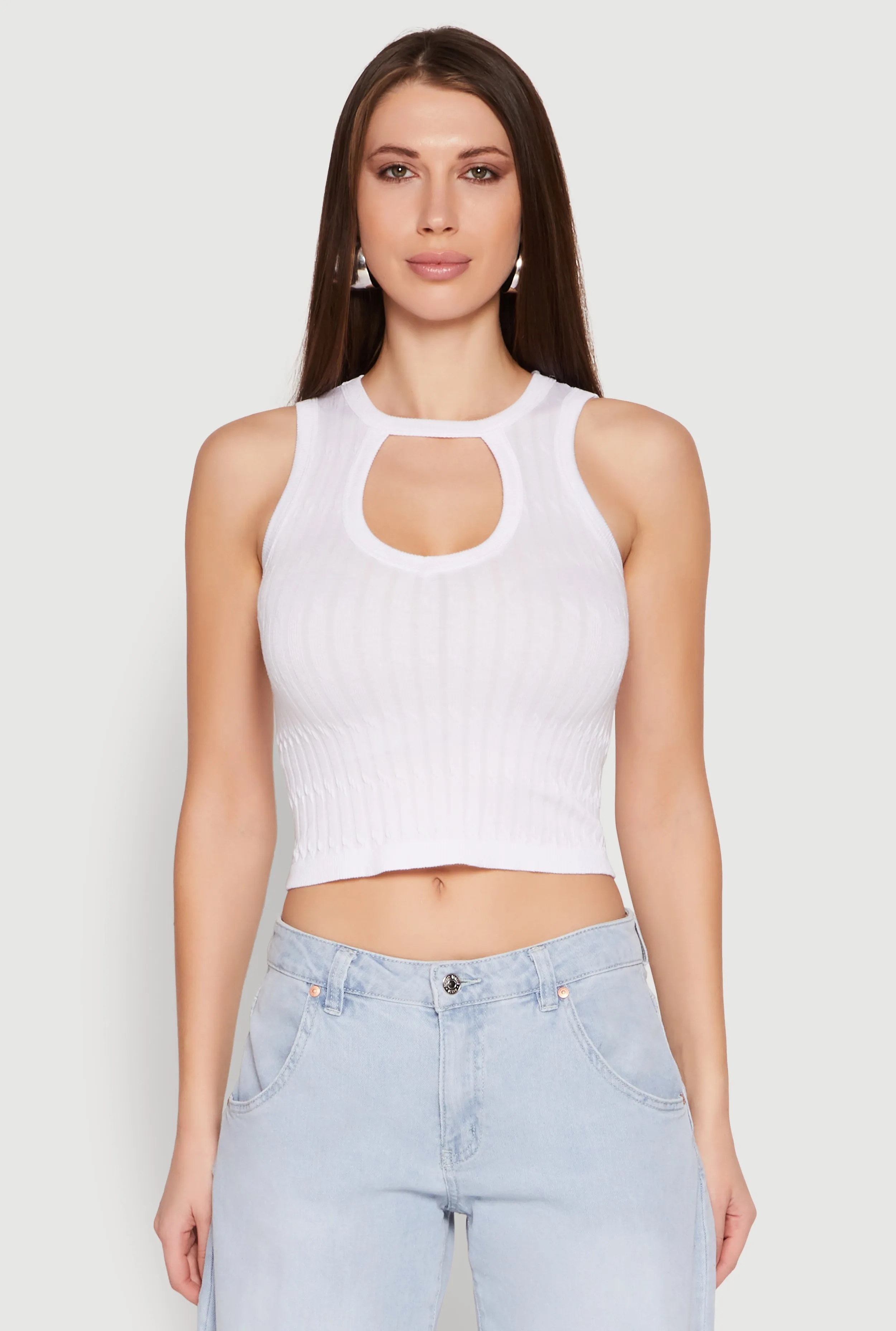 Seamless Cut Out Cropped Tank Top sold by Rainbow product image thumbnail 2