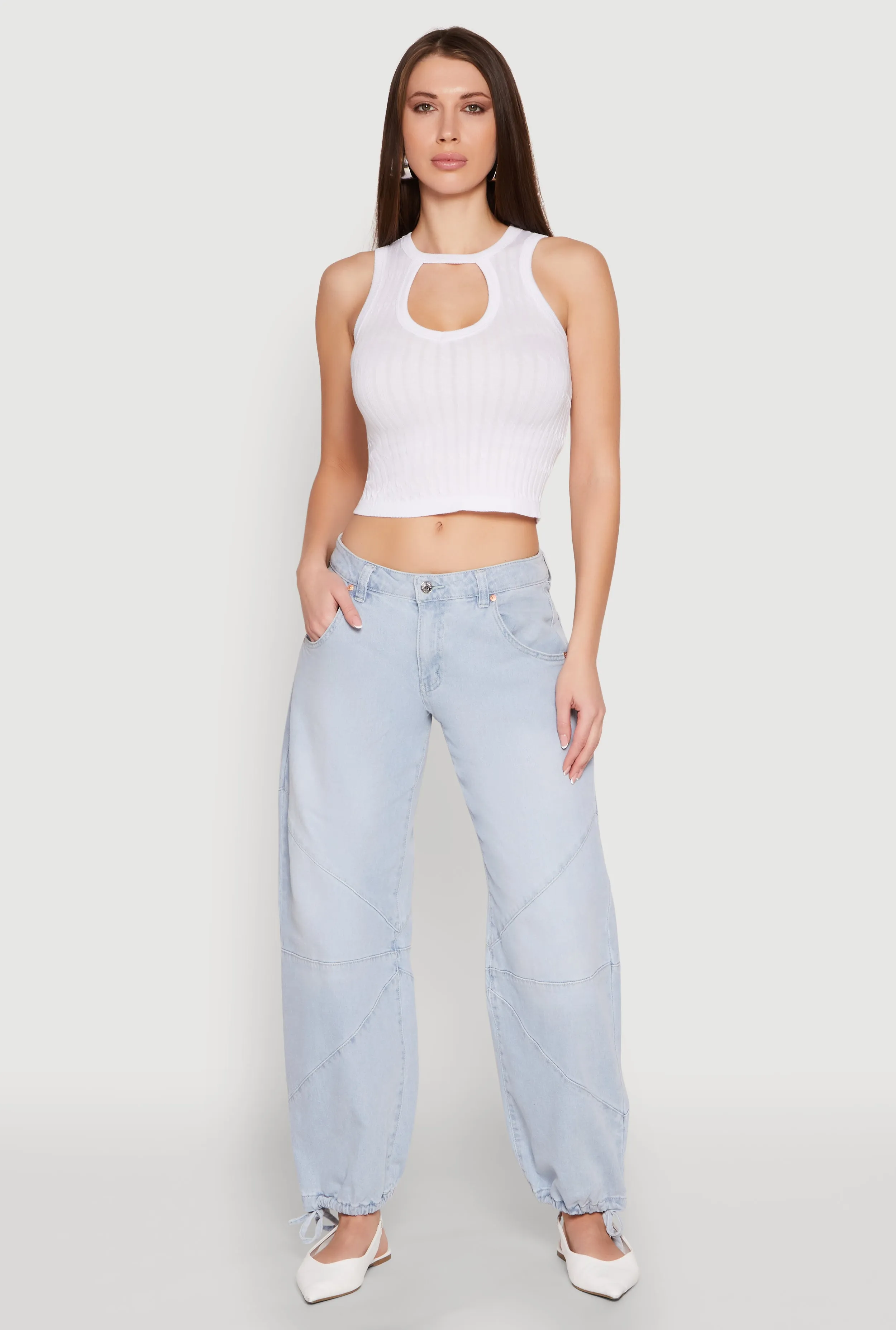 Seamless Cut Out Cropped Tank Top sold by Rainbow