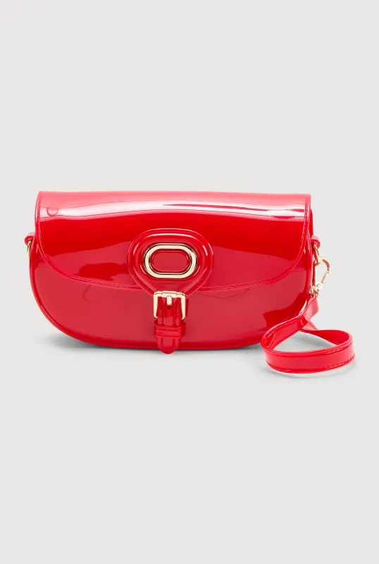 Jelly Flap Buckle Crossbody Bag sold by Rainbow