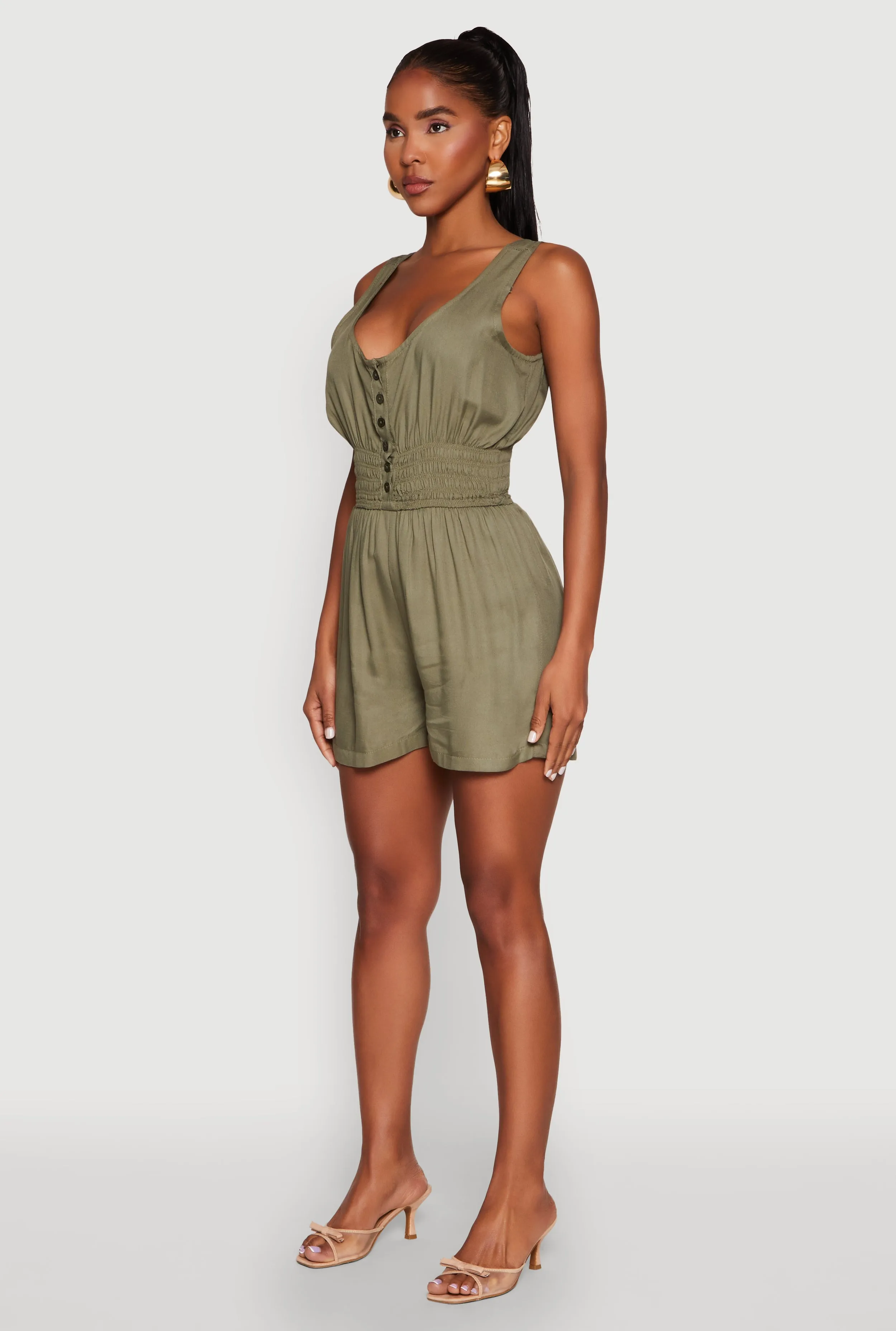 Smocked Waist Tank Romper sold by Rainbow product image thumbnail 3