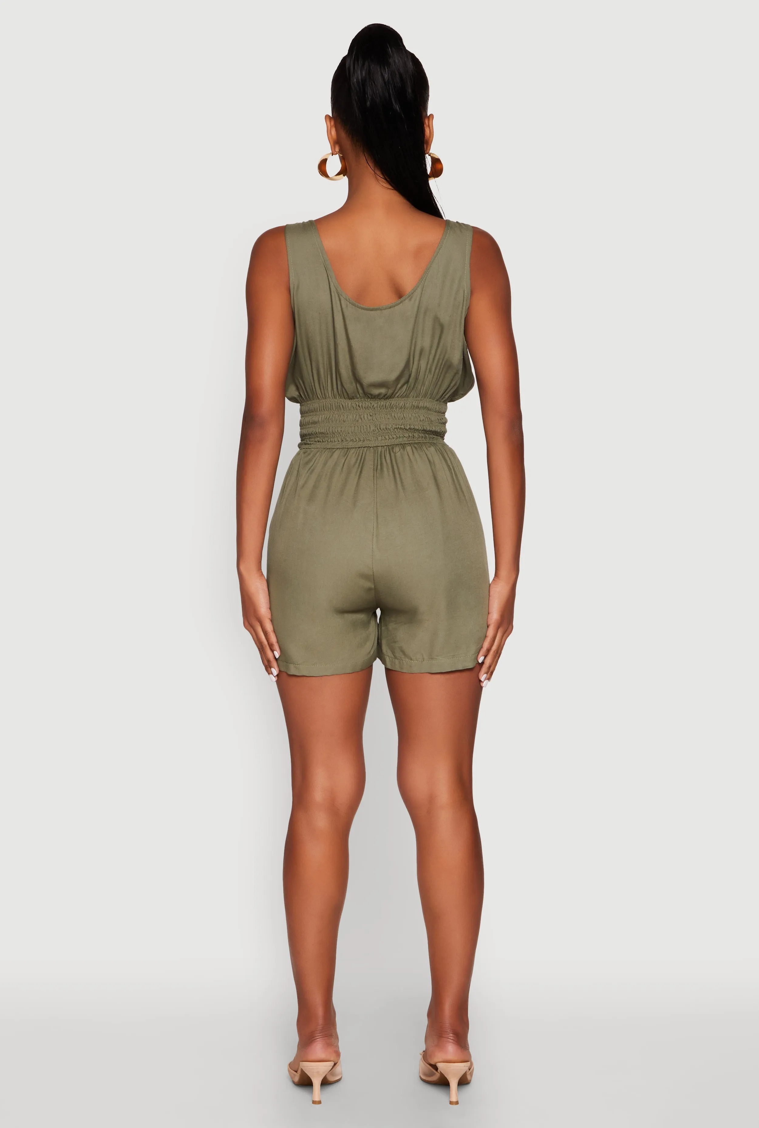 Smocked Waist Tank Romper sold by Rainbow product image thumbnail 5