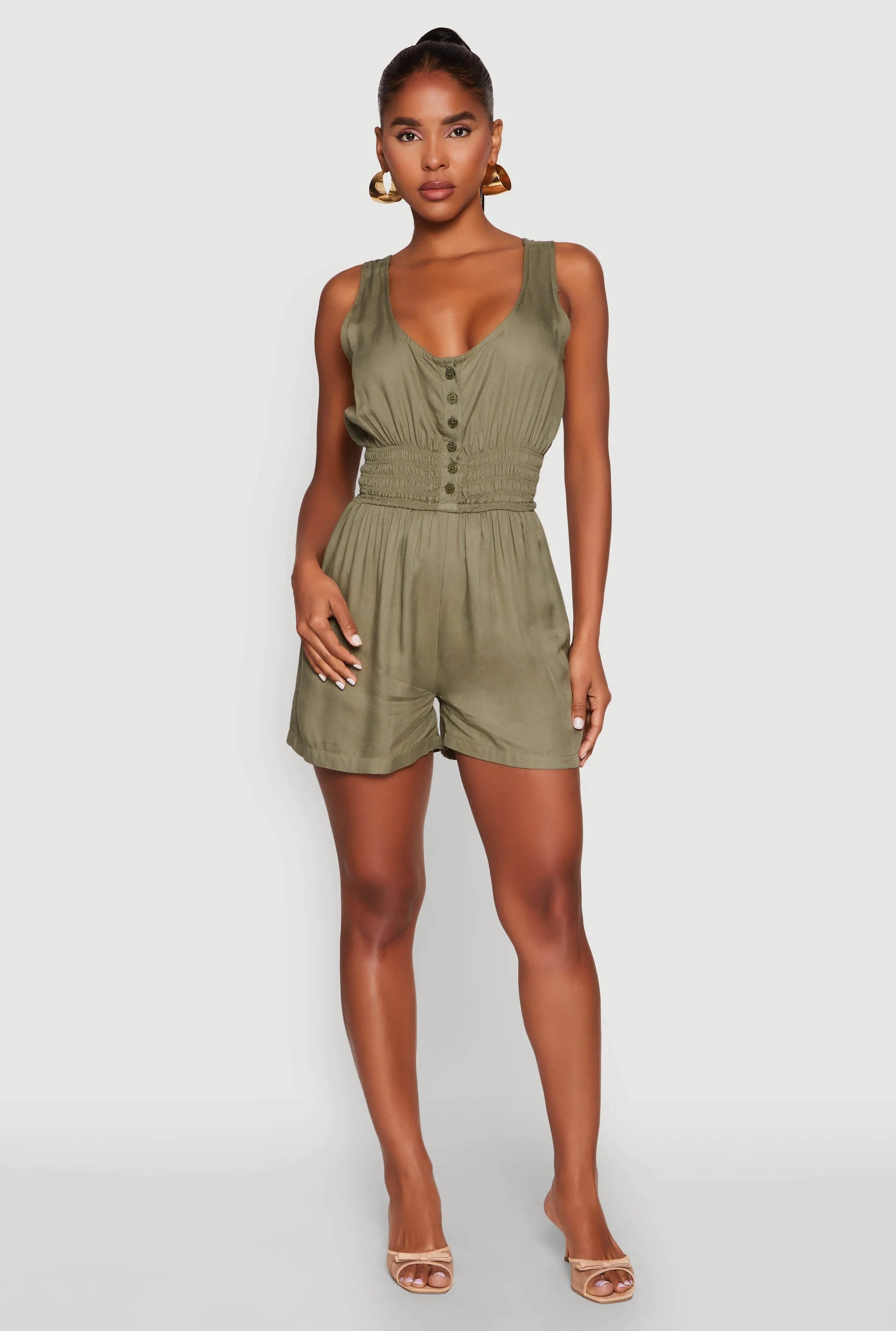 Smocked Waist Tank Romper sold by Rainbow product image thumbnail 2