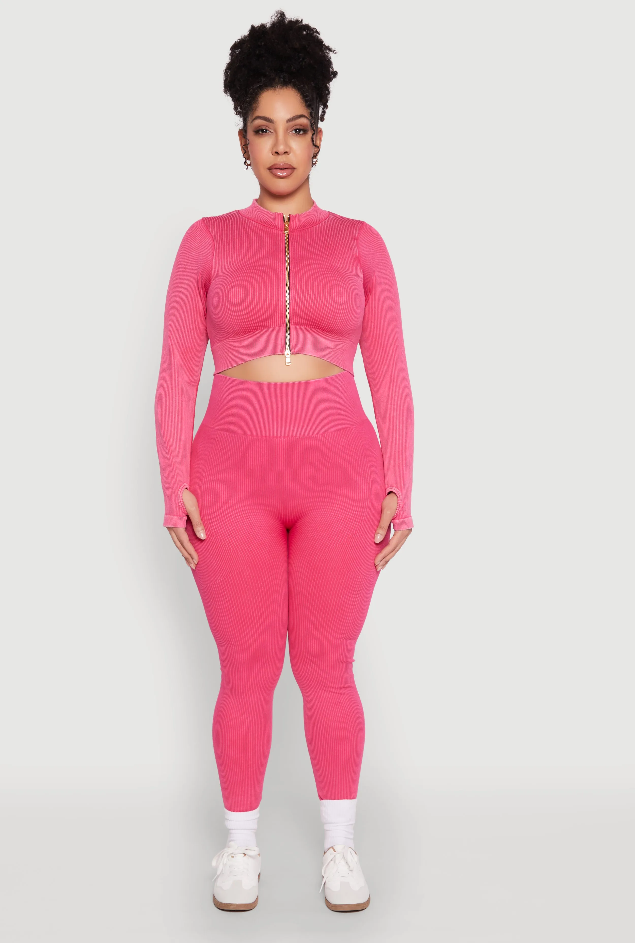 Plus Size Daisy Acid Wash Track Jacket sold by Rainbow product image thumbnail 3