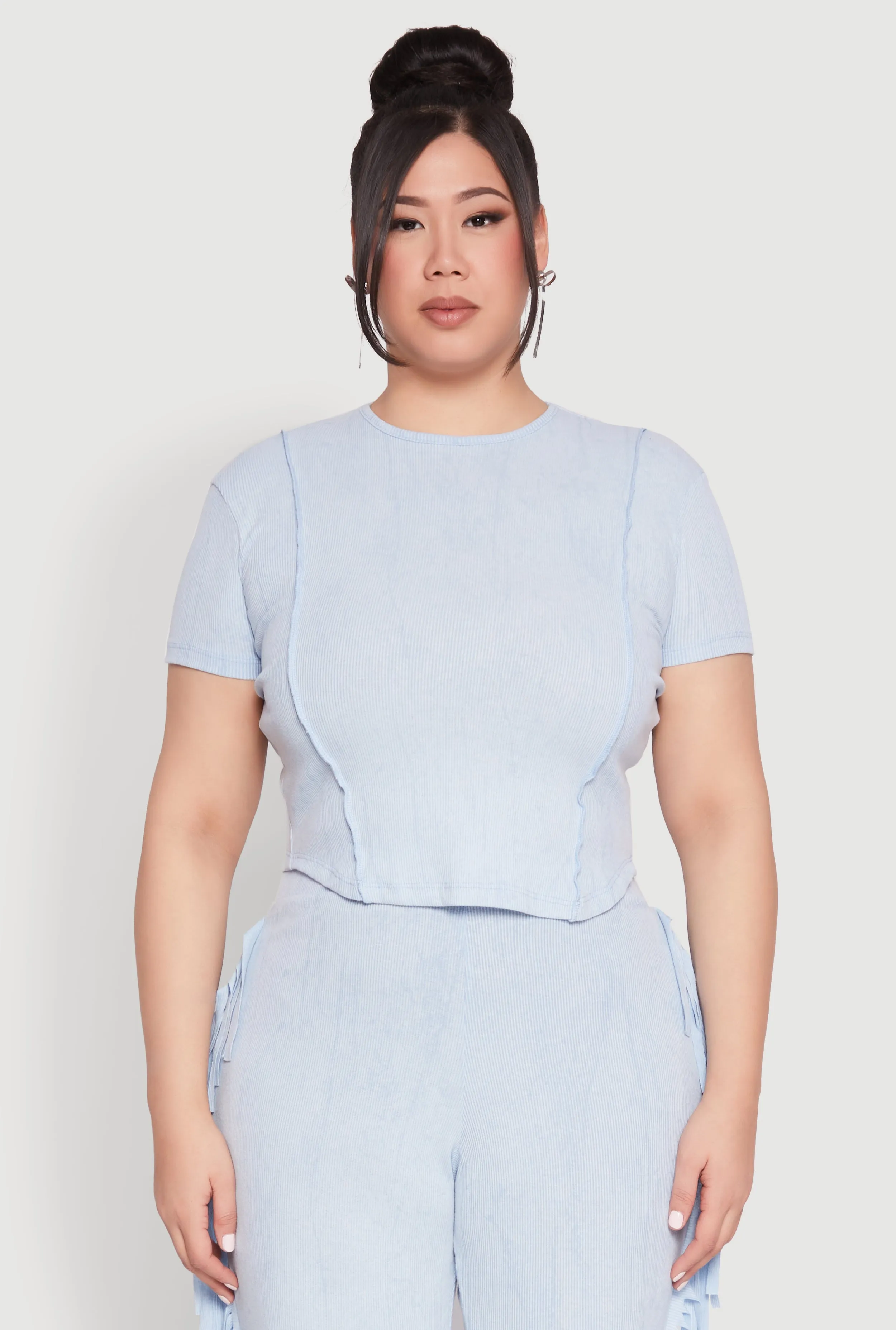 Plus Size Mineral Wash Tee sold by Rainbow