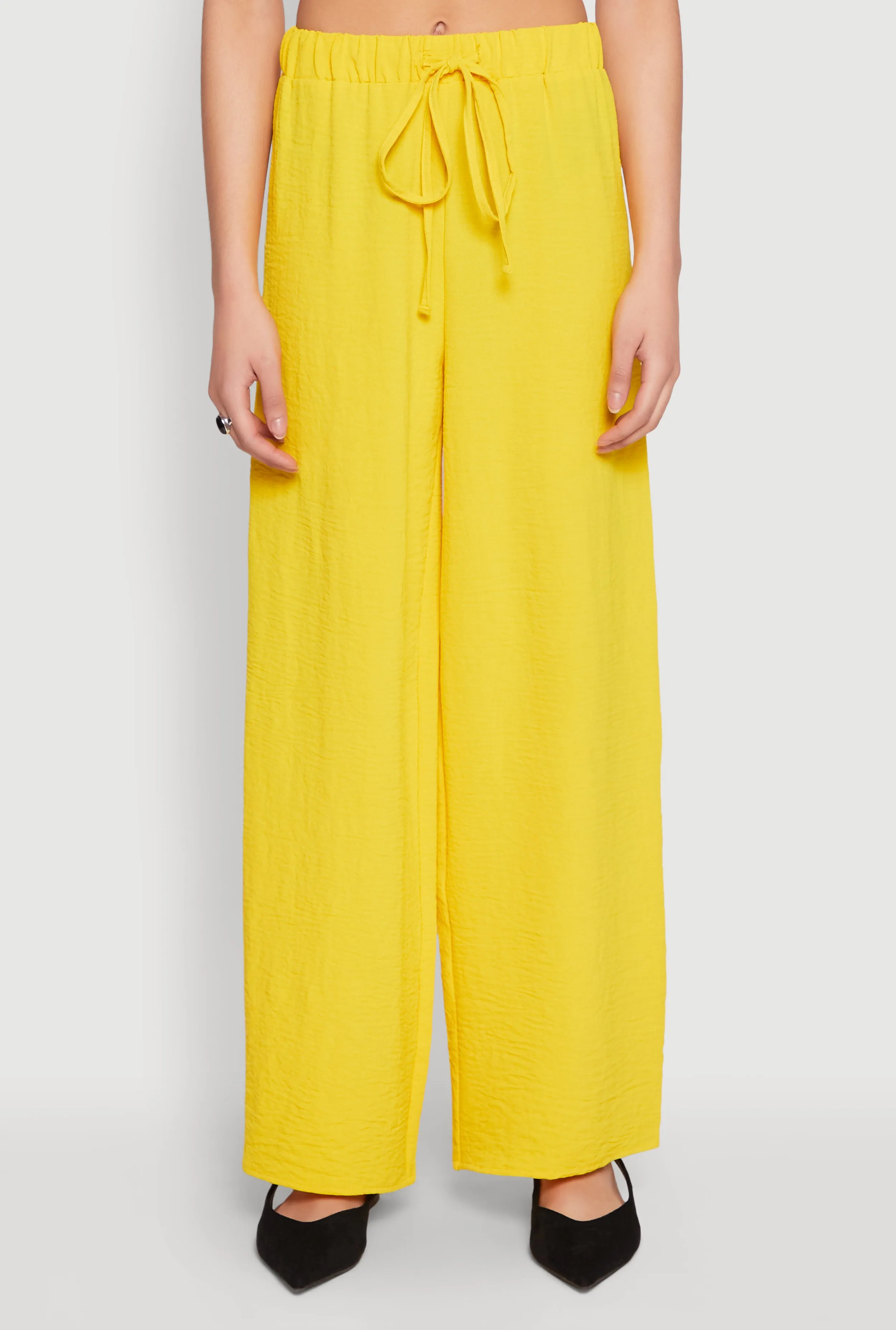 Crepe Knit Drawstring Wide Leg Pants sold by Rainbow product image thumbnail 3