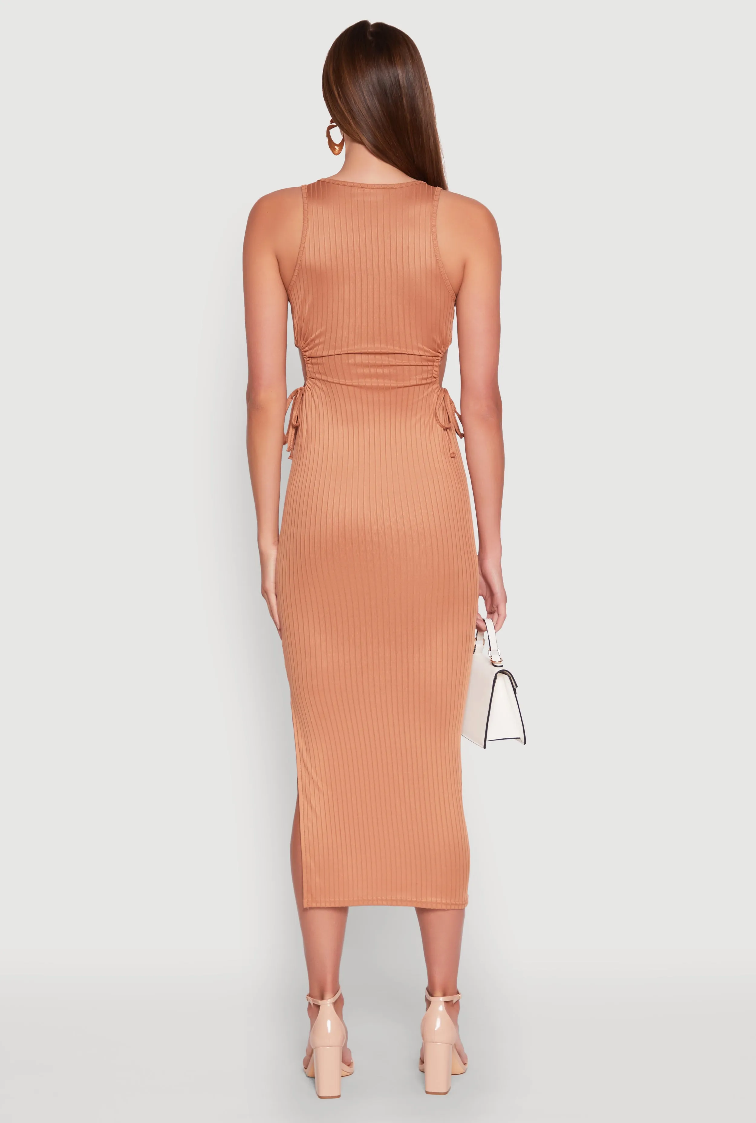 Ribbed Knit Side Cut Out Midi Dress sold by Rainbow product image thumbnail 5
