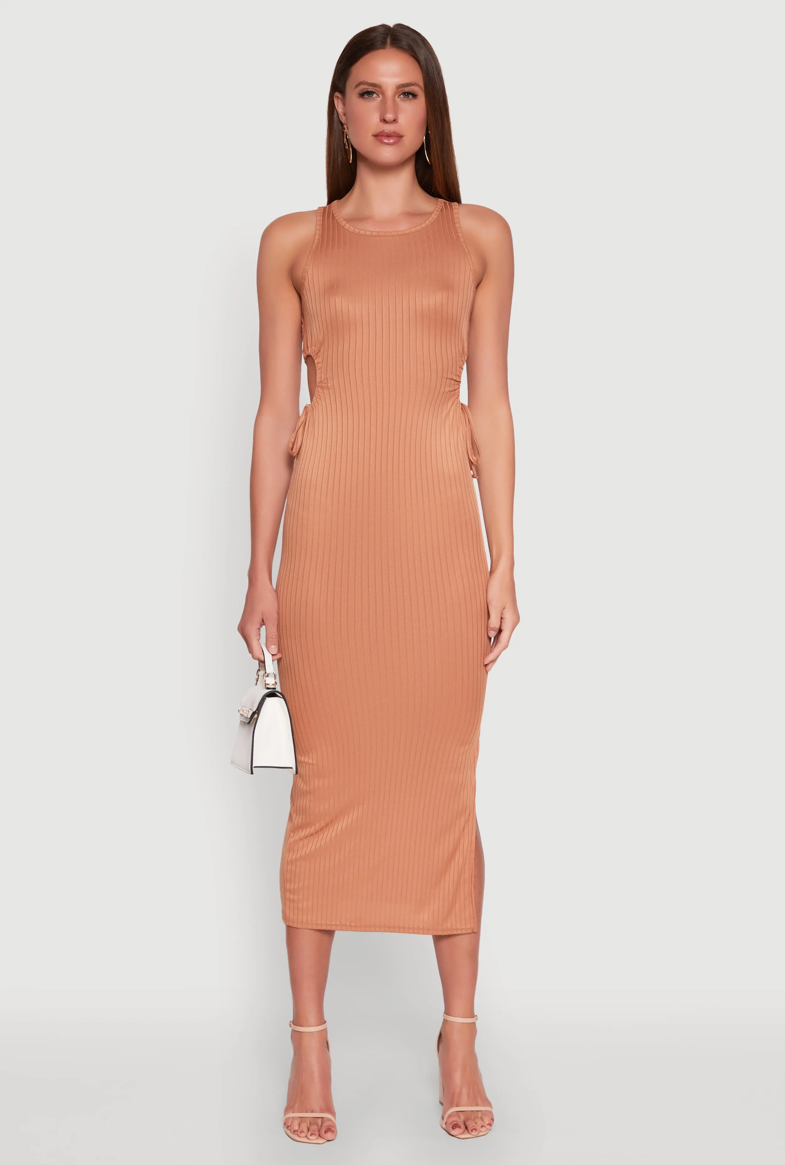 Ribbed Knit Side Cut Out Midi Dress sold by Rainbow product image thumbnail 2