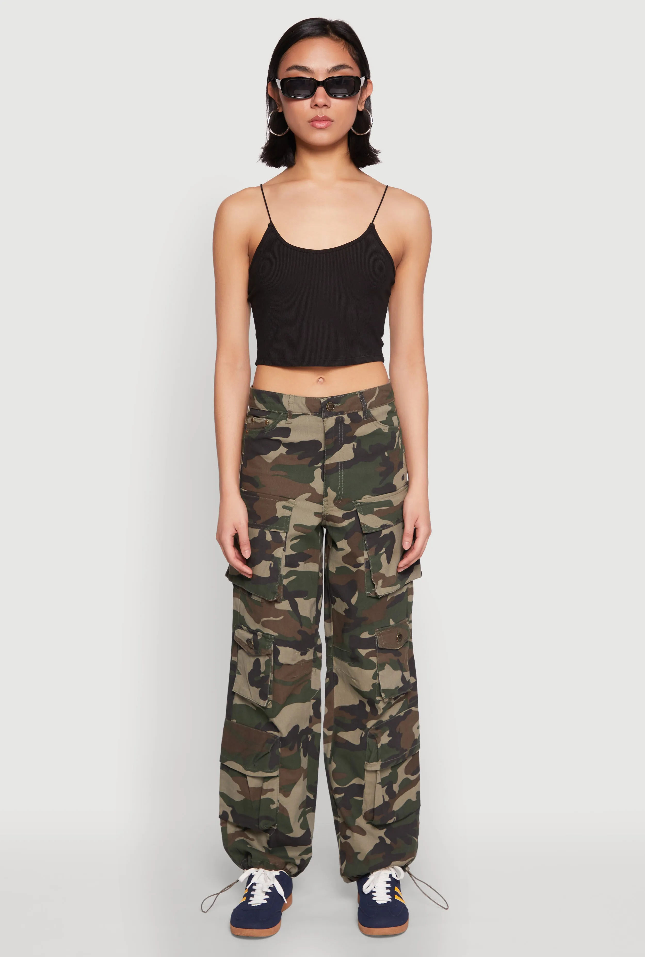 Drawstring Hem Cargo Camouflage Pants sold by Rainbow product image thumbnail 2