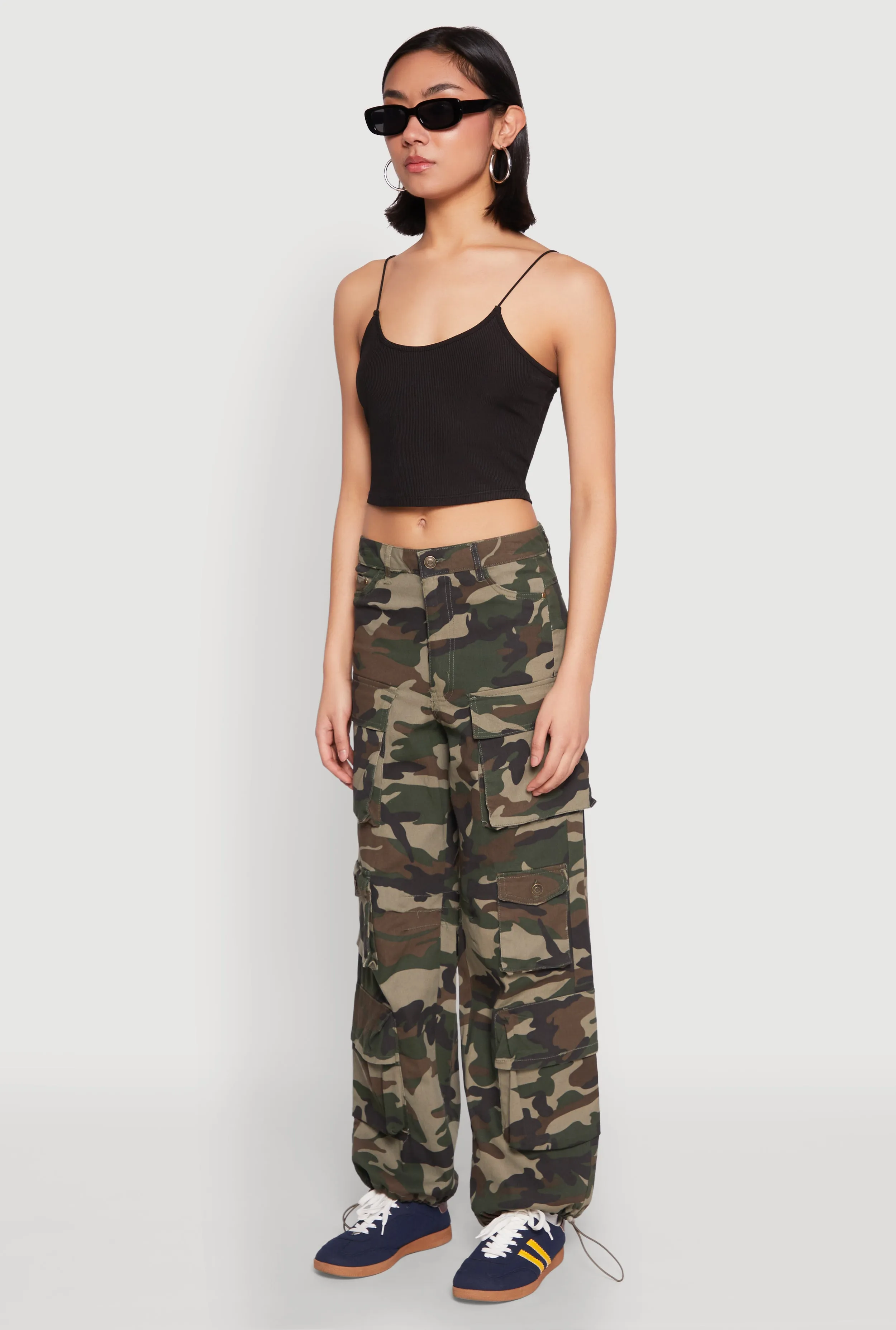 Drawstring Hem Cargo Camouflage Pants sold by Rainbow product image thumbnail 3