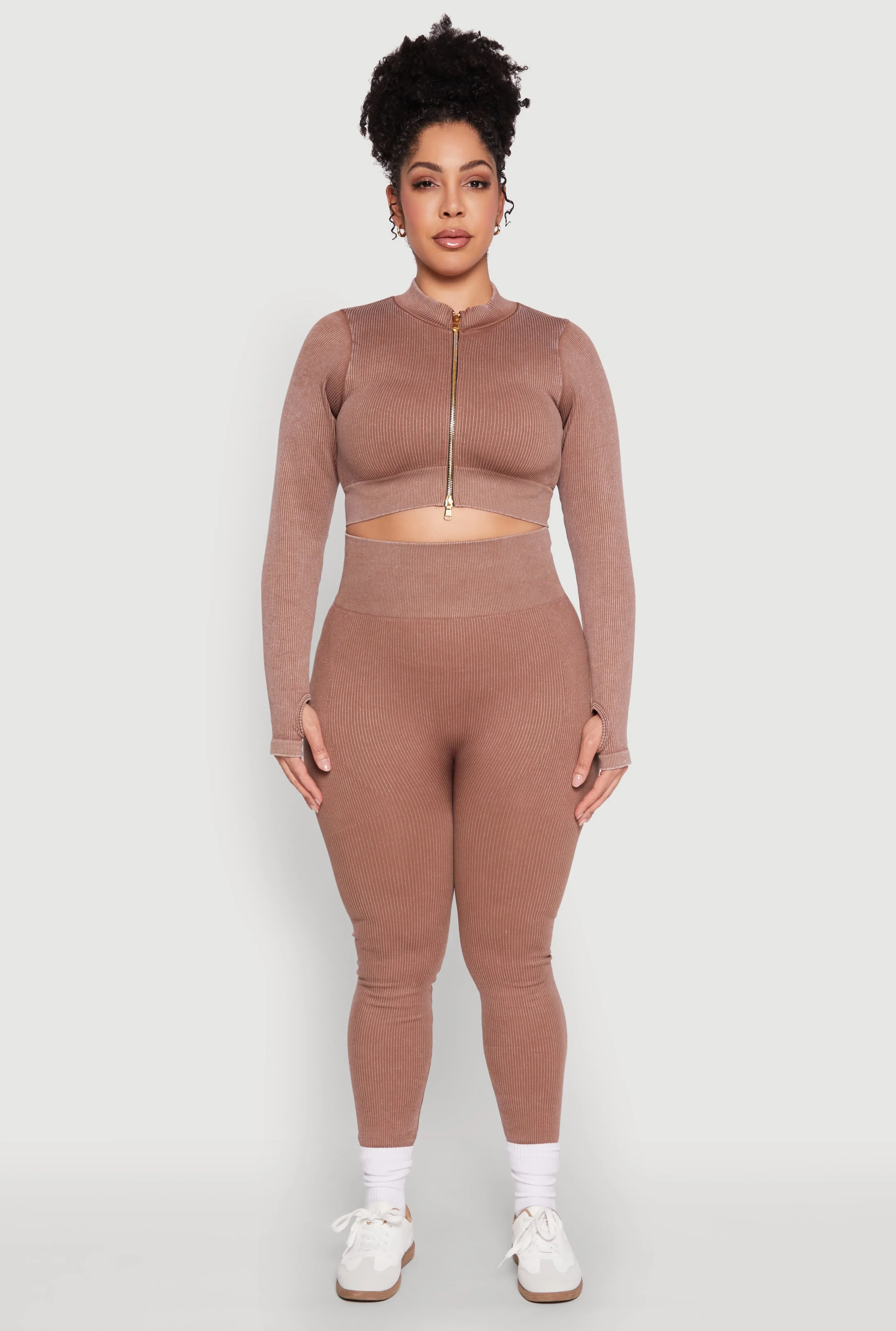 Plus Size Daisy Acid Wash Track Jacket sold by Rainbow product image thumbnail 2