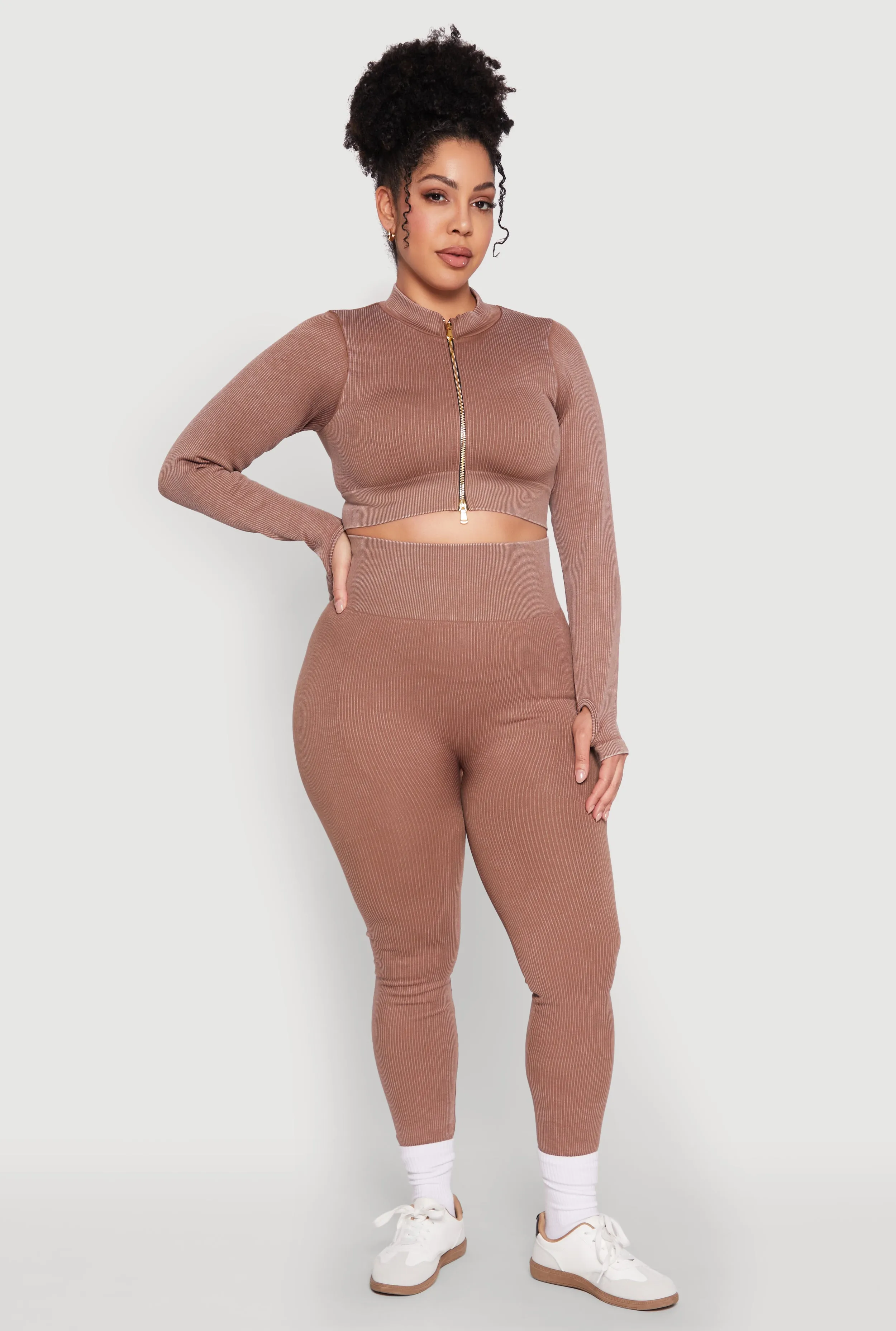 Plus Size Daisy Acid Wash Track Jacket sold by Rainbow product image thumbnail 3