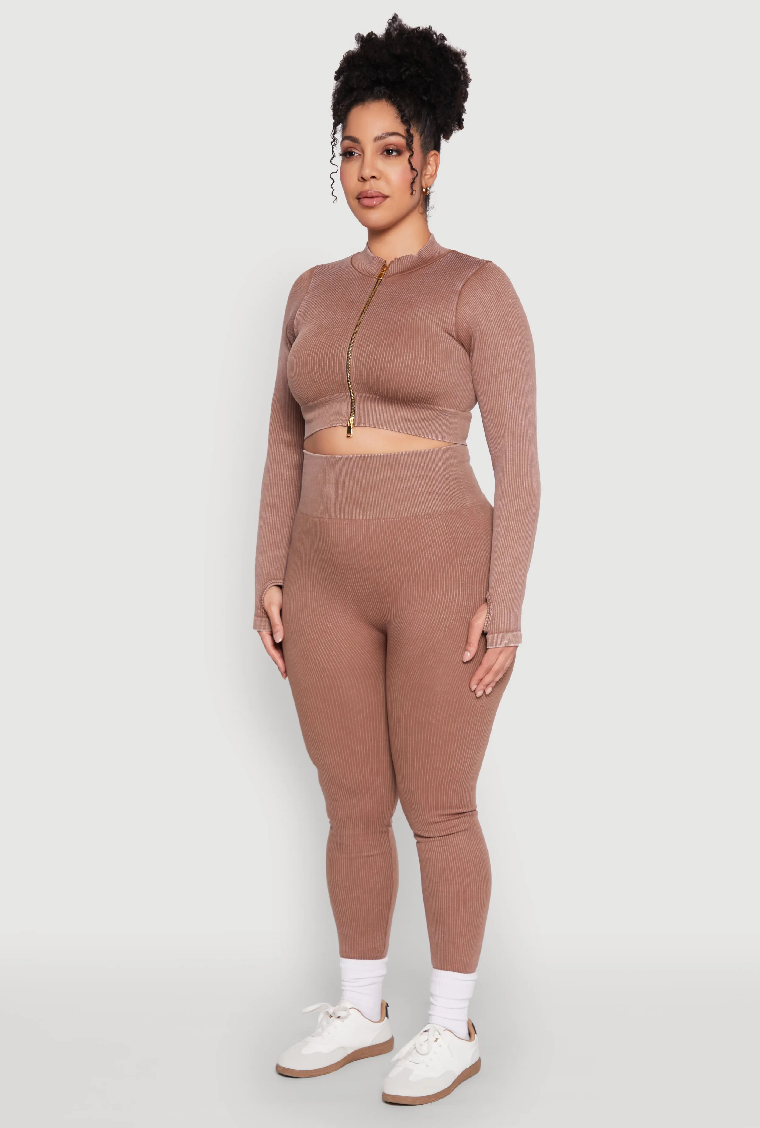 Plus Size Daisy Acid Wash Track Jacket sold by Rainbow product image thumbnail 5