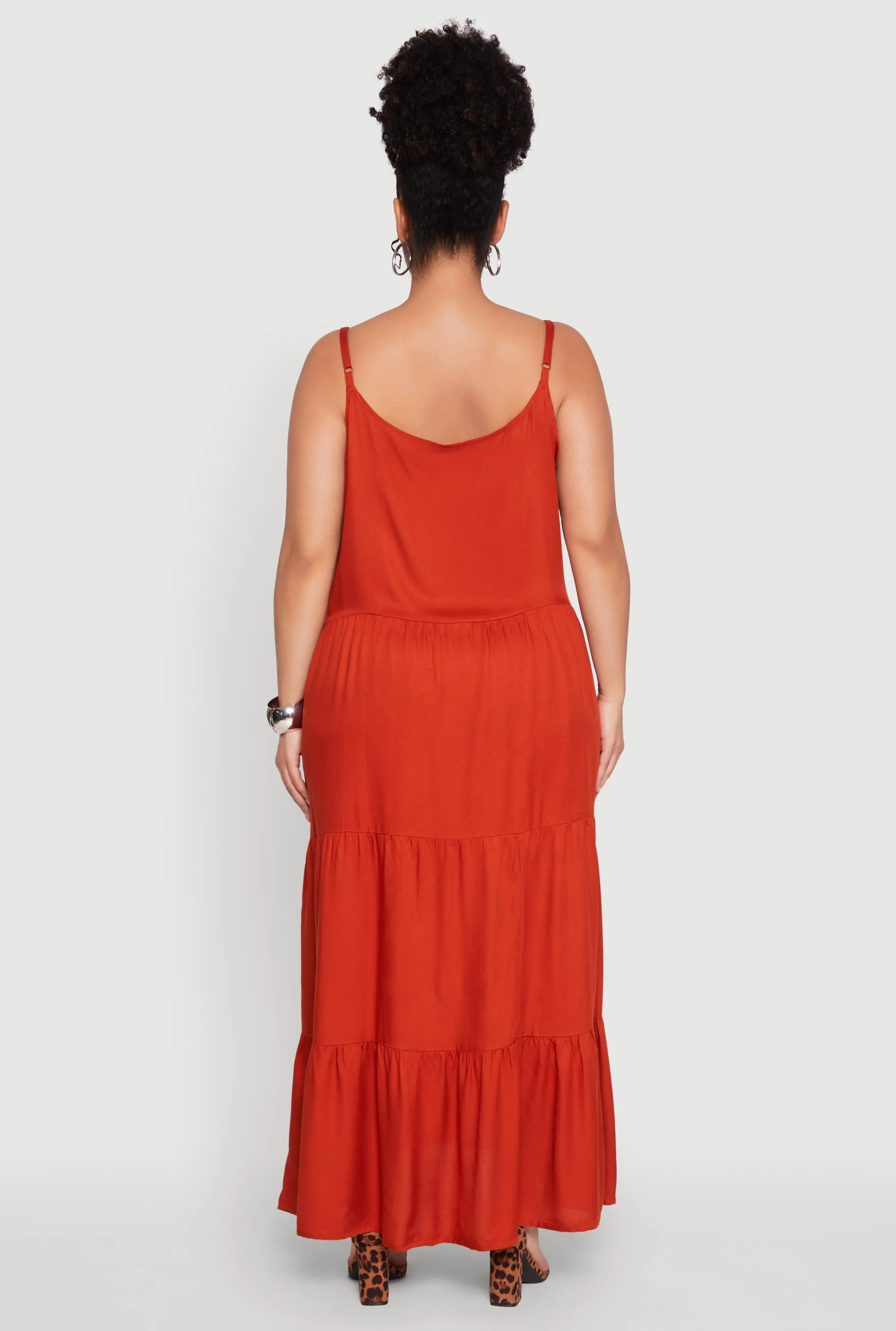 Plus Size Pocket Tiered Maxi Dress sold by Rainbow product image thumbnail 5