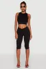 Seamless Cable Knit Crop Tank Top sold by Rainbow
