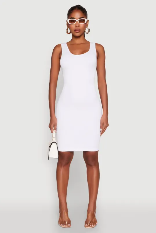 Ribbed Knit Seamless Tank Dress sold by Rainbow