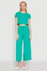 Crepe Knit Drawstring Wide Leg Pants sold by Rainbow