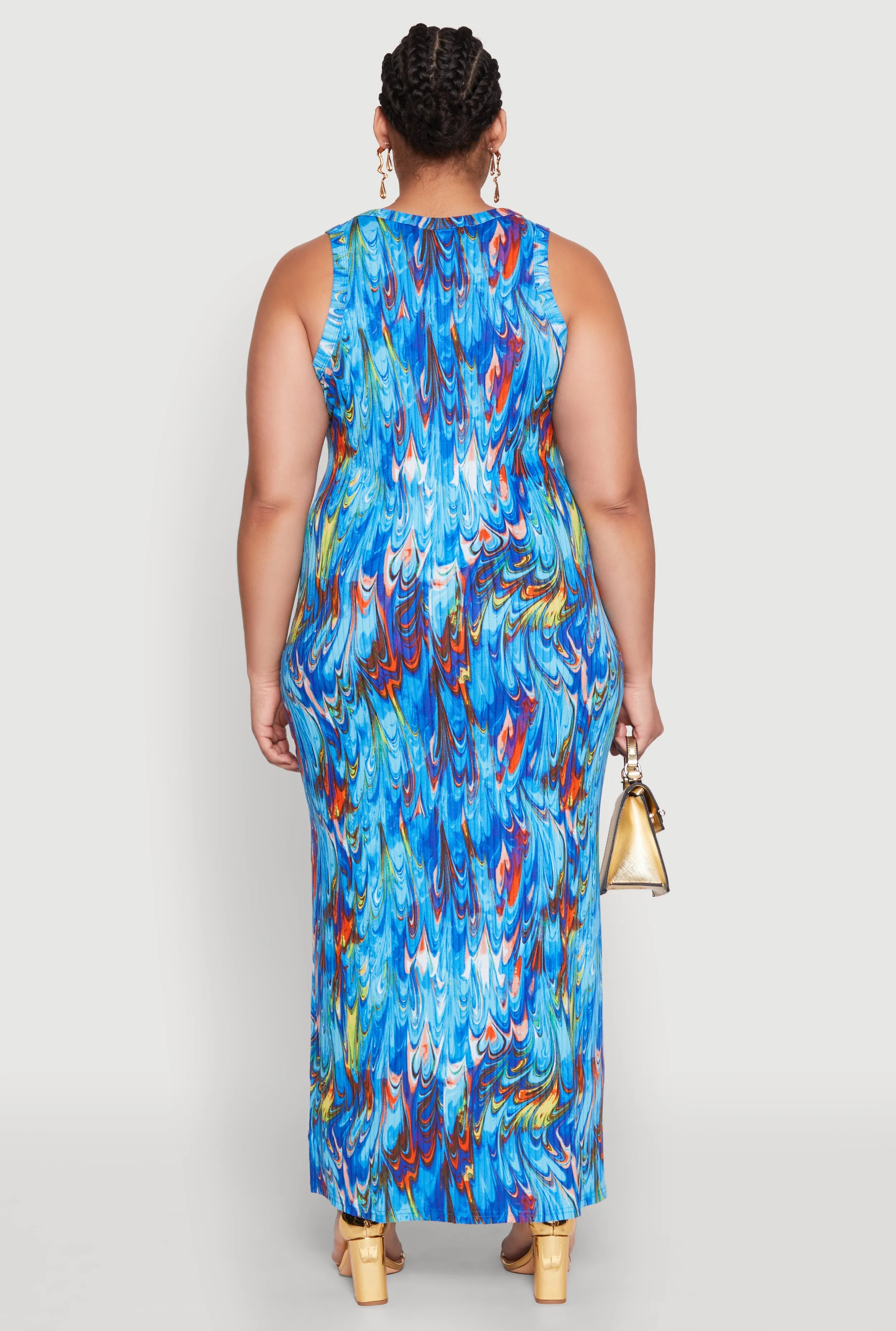 Plus Size Printed Pattern Maxi Tank Dress sold by Rainbow product image thumbnail 5